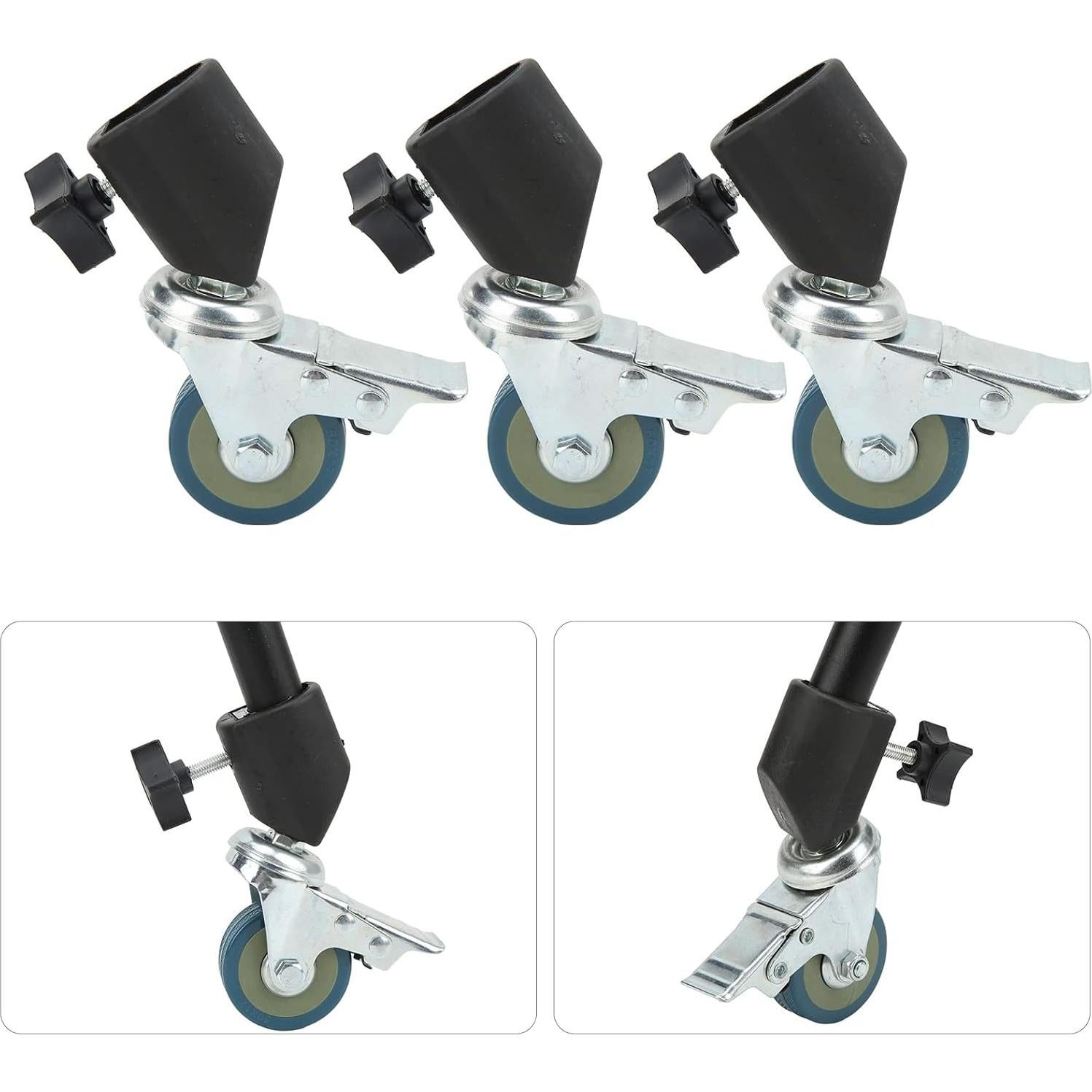 Juego de Ruedas Giratorias Archuu 50mm para Soporte de Luz 3pcs