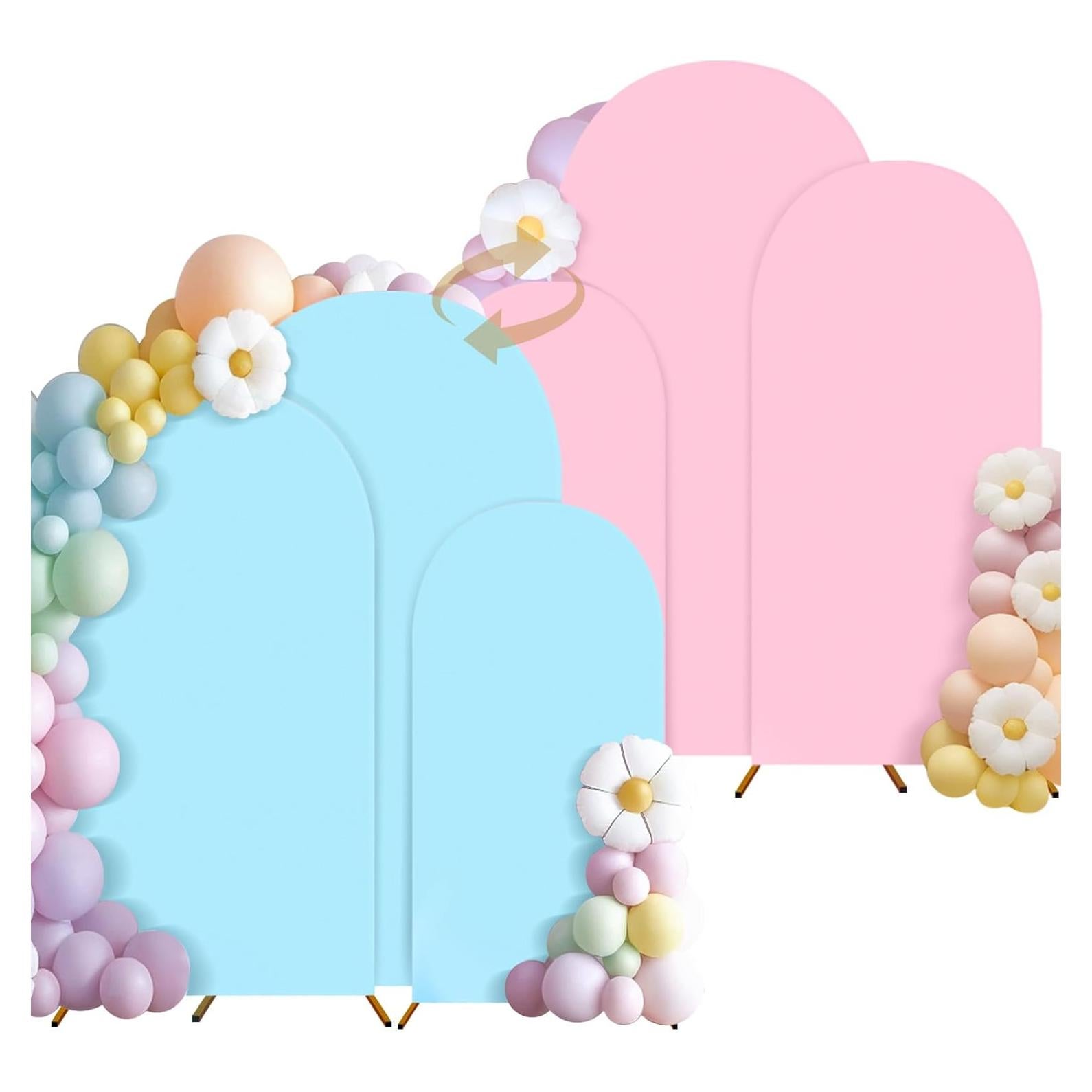 Cubiertas de Fondo Redondas 2 en 1 OurWarm Rosa y Azul 4FT-6FT