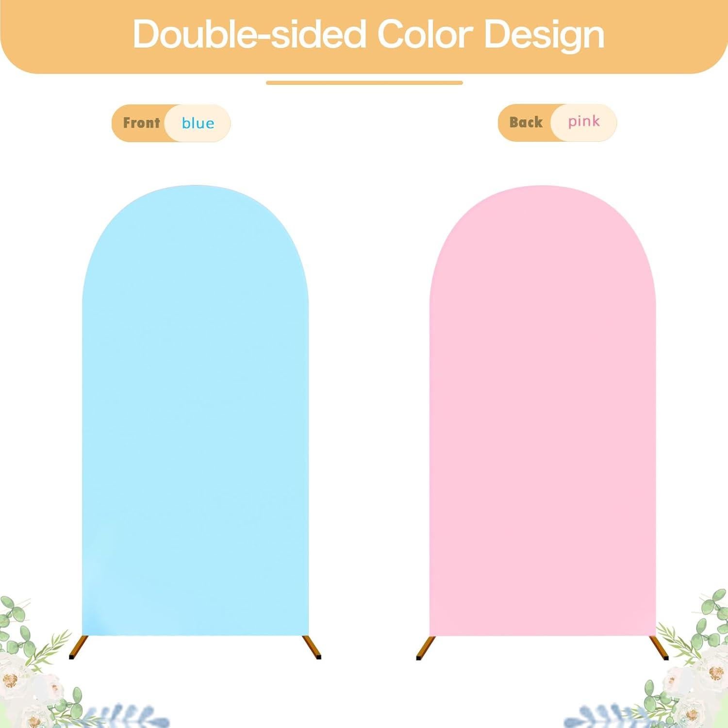 Cubiertas de Fondo Redondas 2 en 1 OurWarm Rosa y Azul 4FT-6FT