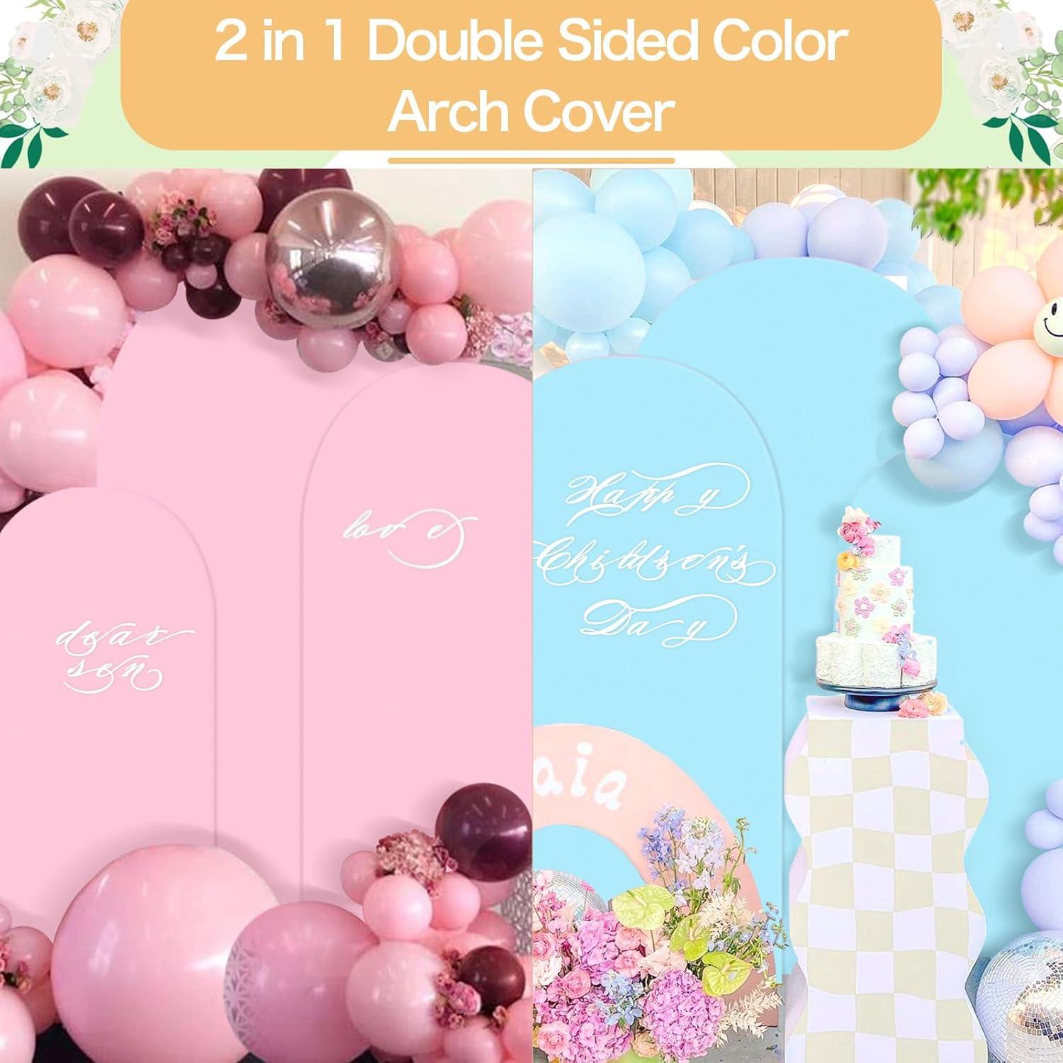 Cubiertas de Fondo Redondas 2 en 1 OurWarm Rosa y Azul 4FT-6FT