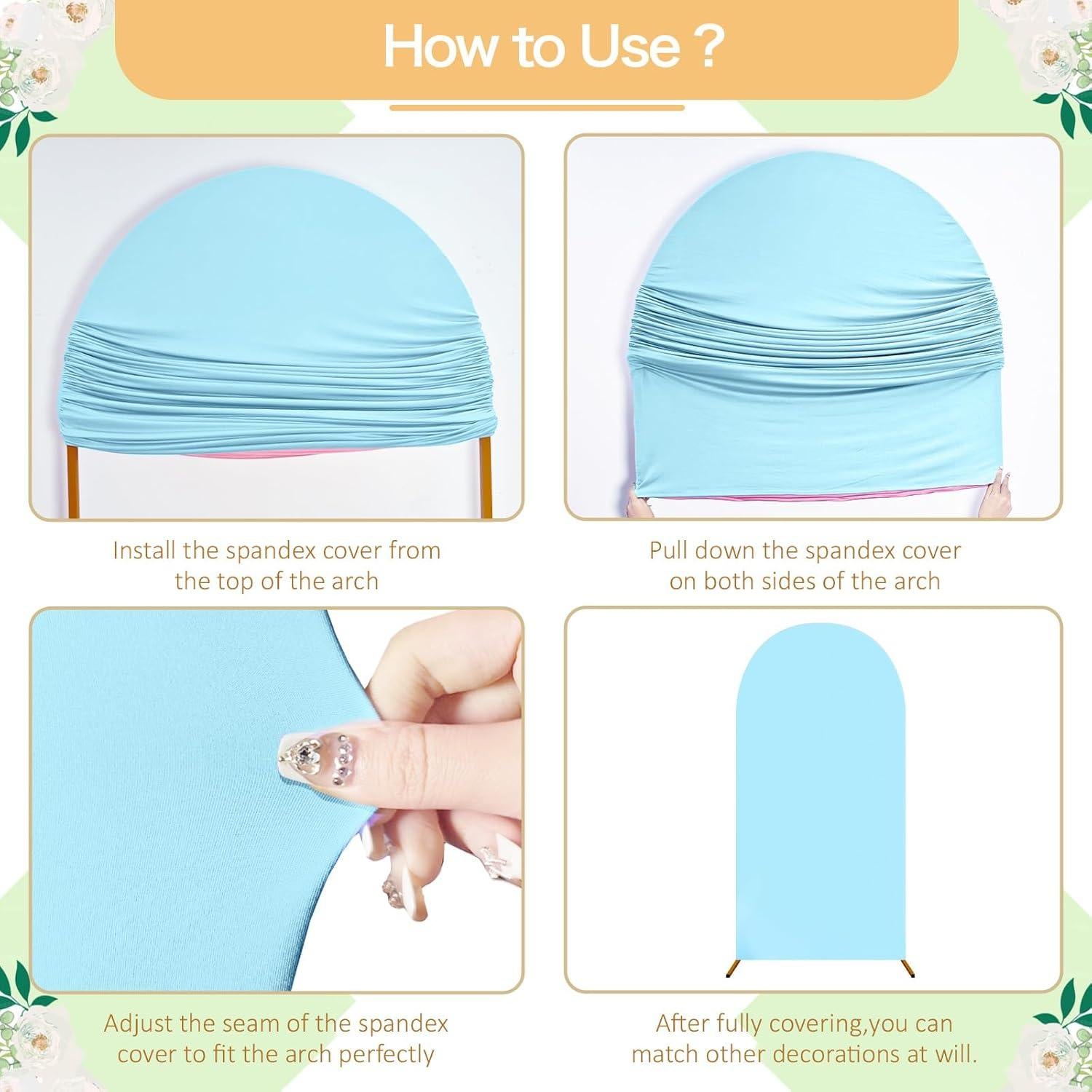 Cubiertas de Fondo Redondas 2 en 1 OurWarm Rosa y Azul 4FT-6FT