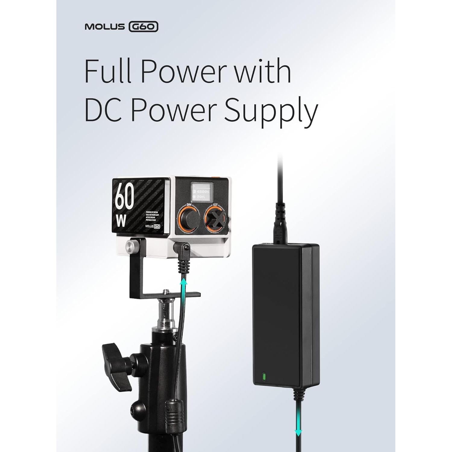 Luz de Video Bi-Color ZHIYUN MOLUS G60 Combo 60W 0.3kg