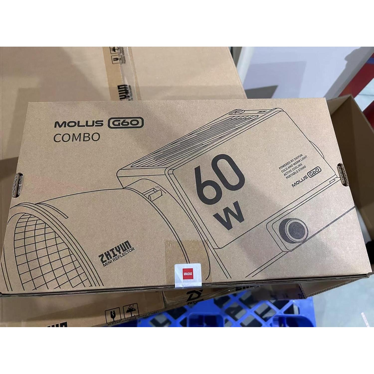 Luz de Video Bi-Color ZHIYUN MOLUS G60 Combo 60W 0.3kg