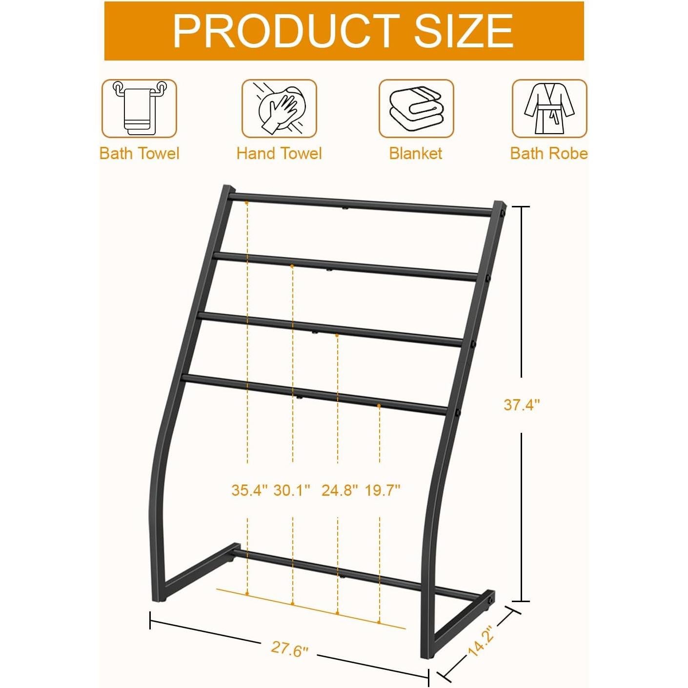 Soporte de Toallas Honiter de Metal 4 Niveles 70x36x95cm