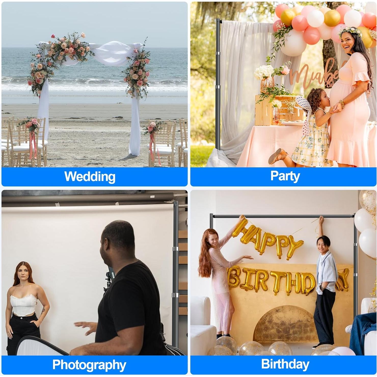 Kit de Soporte de Fondo Ajustable GLOSHOOTING 3.05m Negro