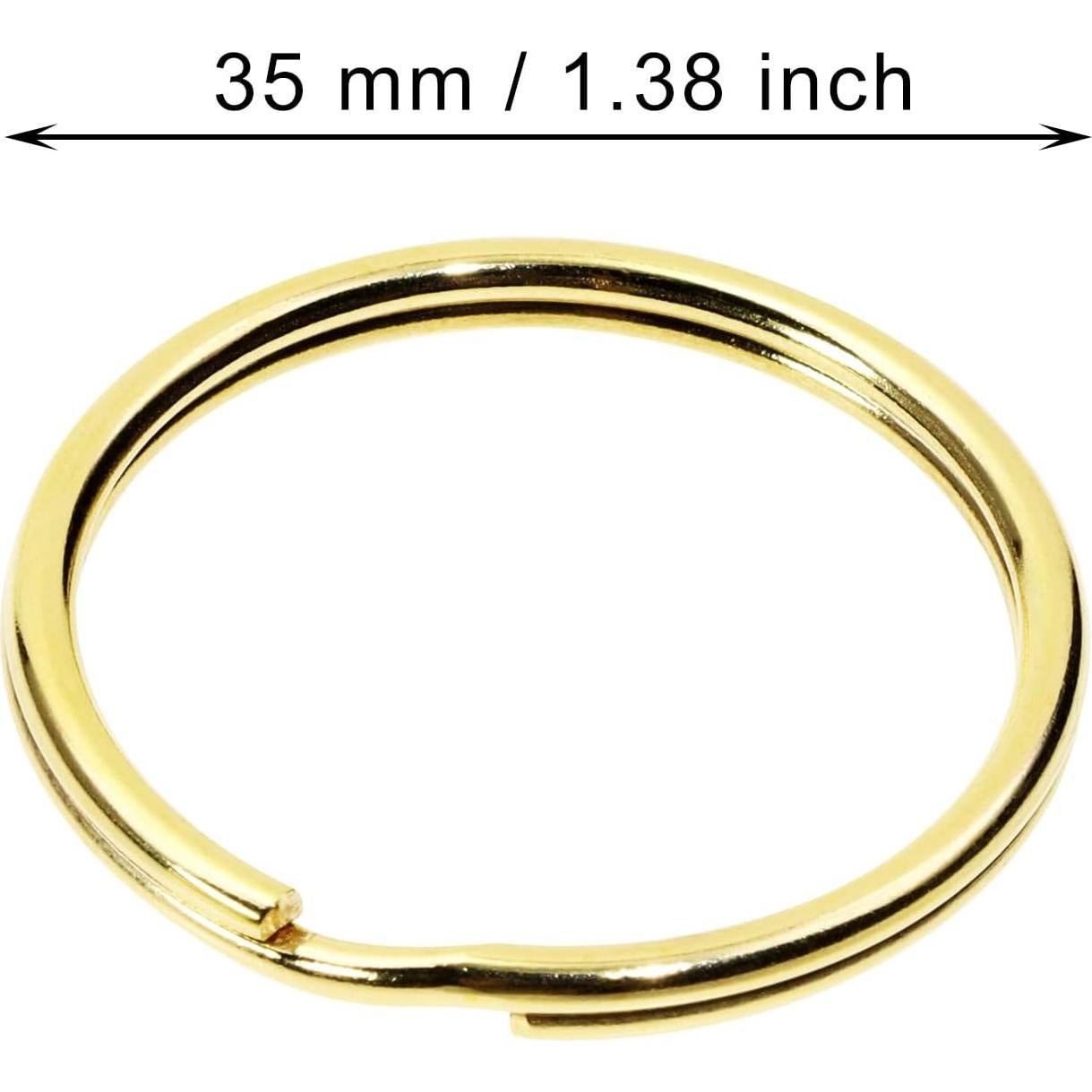 Anillos de Llave de Cobre Tupalizy 15mm Bisel Redondeado 6PCS