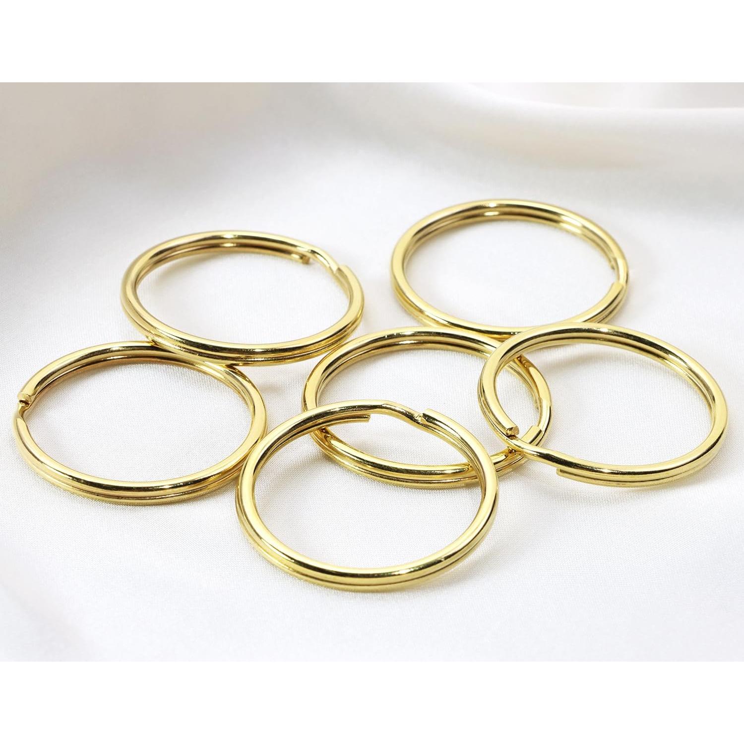 Anillos de Llave de Cobre Tupalizy 15mm Bisel Redondeado 6PCS