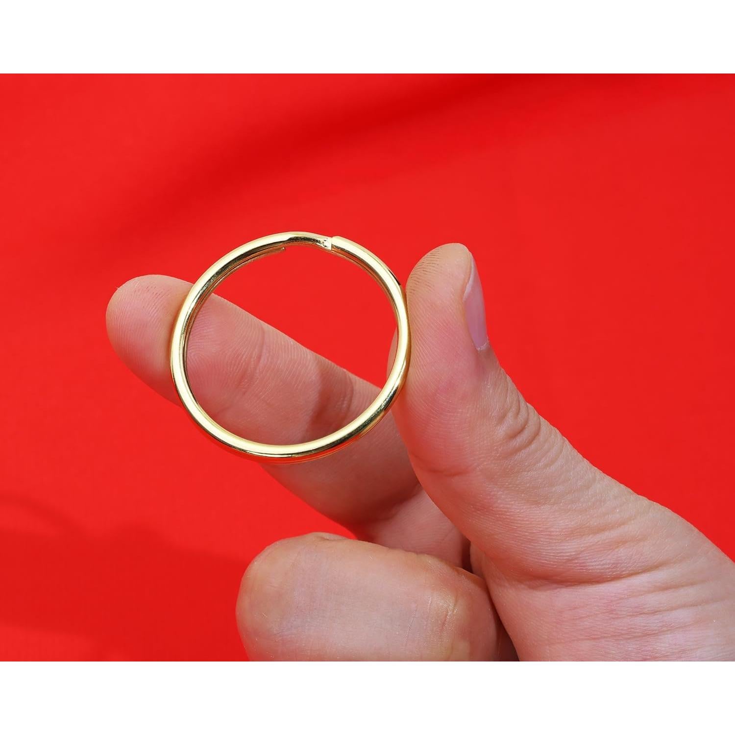 Anillos de Llave de Cobre Tupalizy 15mm Bisel Redondeado 6PCS