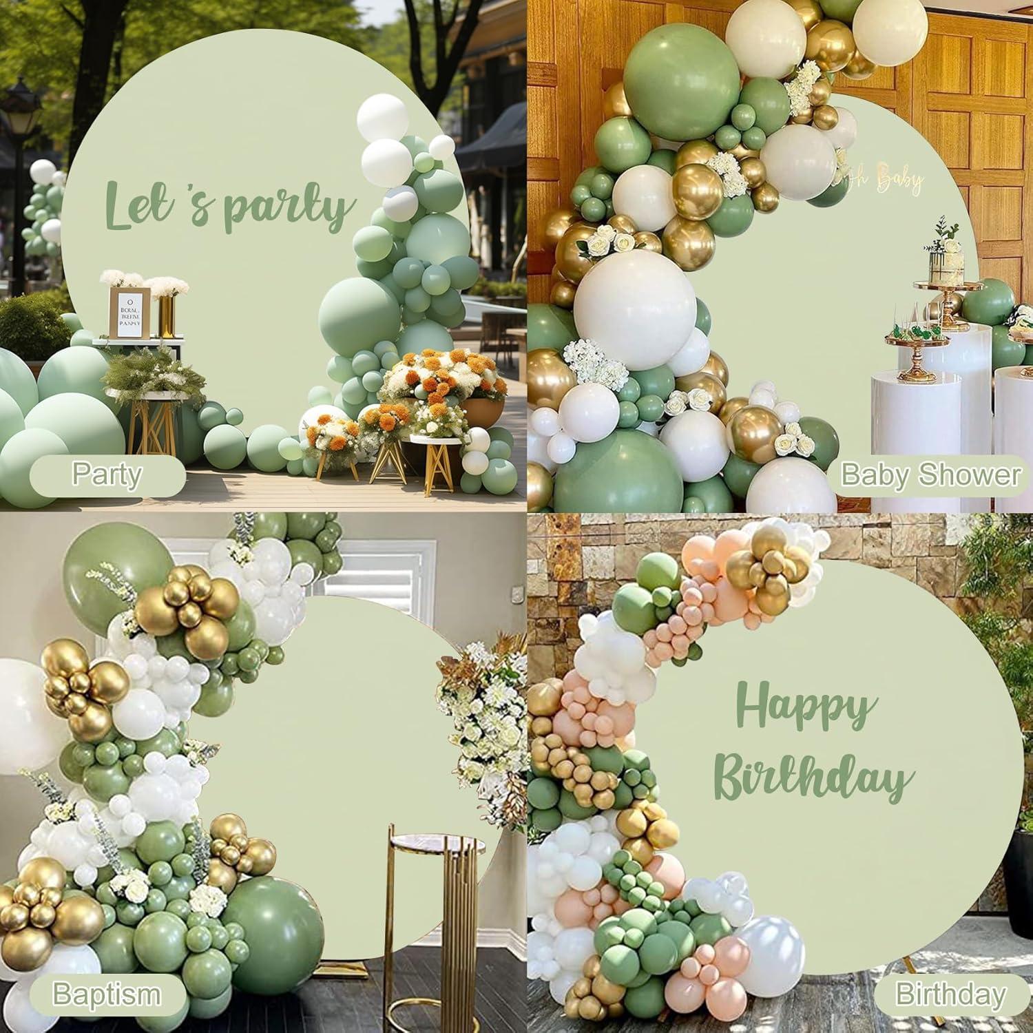 Cubierta de Arco de Boda JALANCY 1.83 m Spandex Verde Salvia