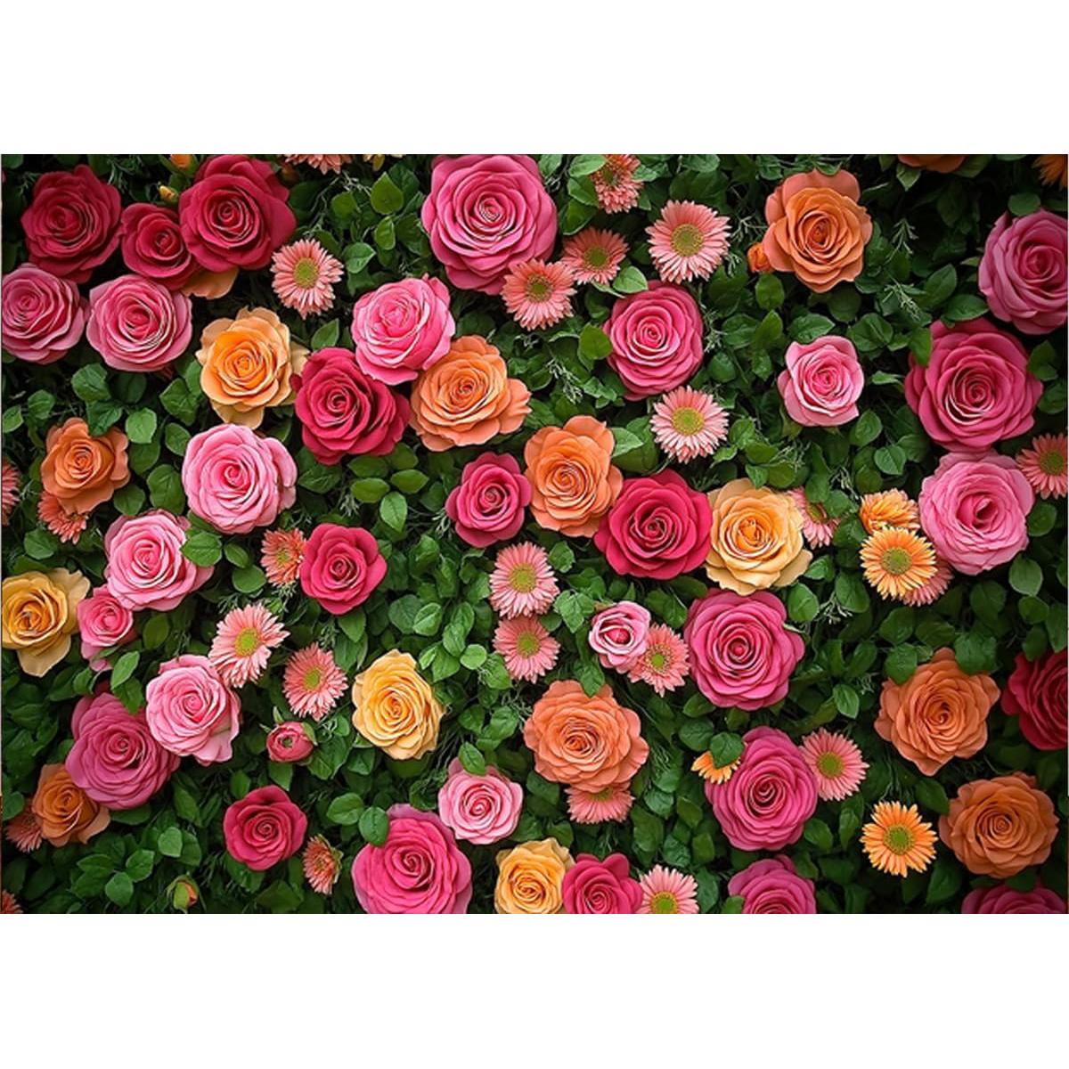 Fondo Floral para Fotografía 2.1m x 1.5m Vinilo Hnzwbxg