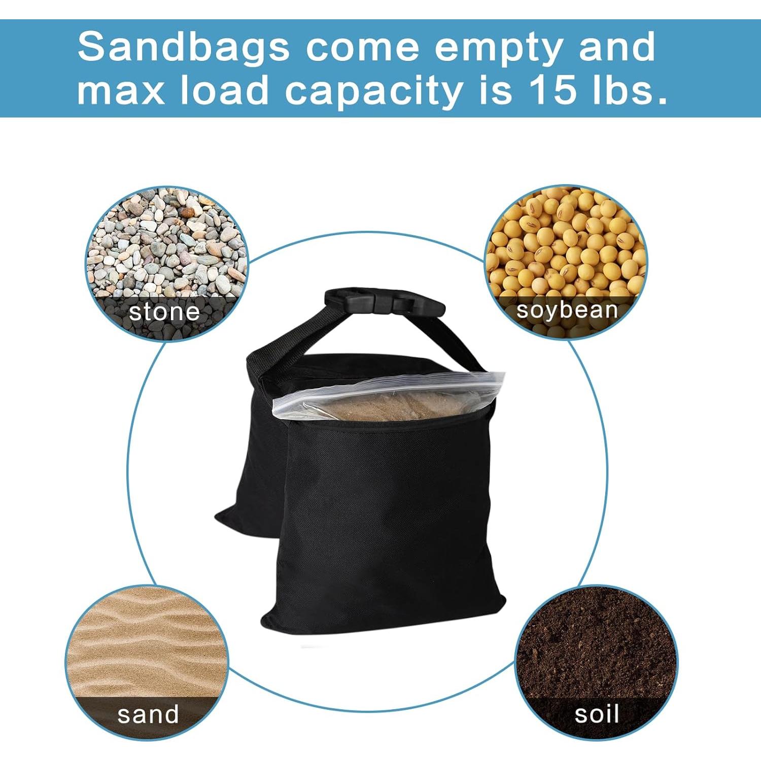 6 Sacos de Arena Alta Resistencia ifkdnr con Correas 6.8 kg