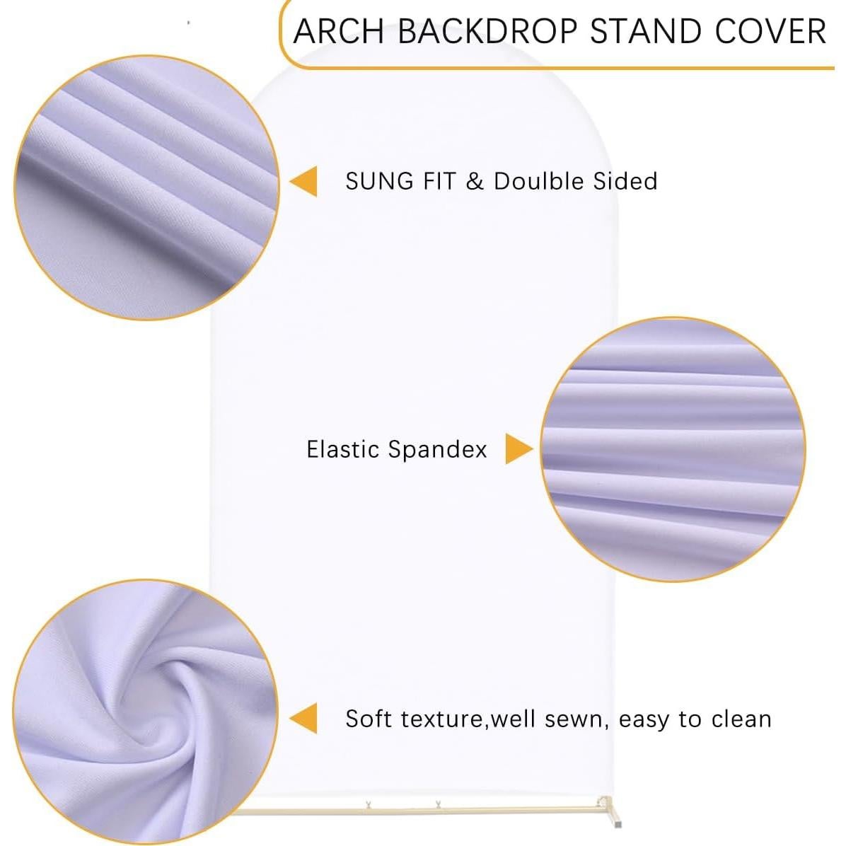 Soporte de Arco de Boda 6.6FT JoYous con Cubierta Blanca