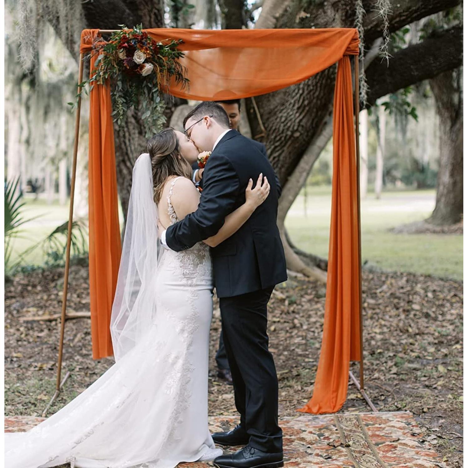Cortinas para Arcos de Boda Terracota 5.79m x 0.71m 2 Paneles