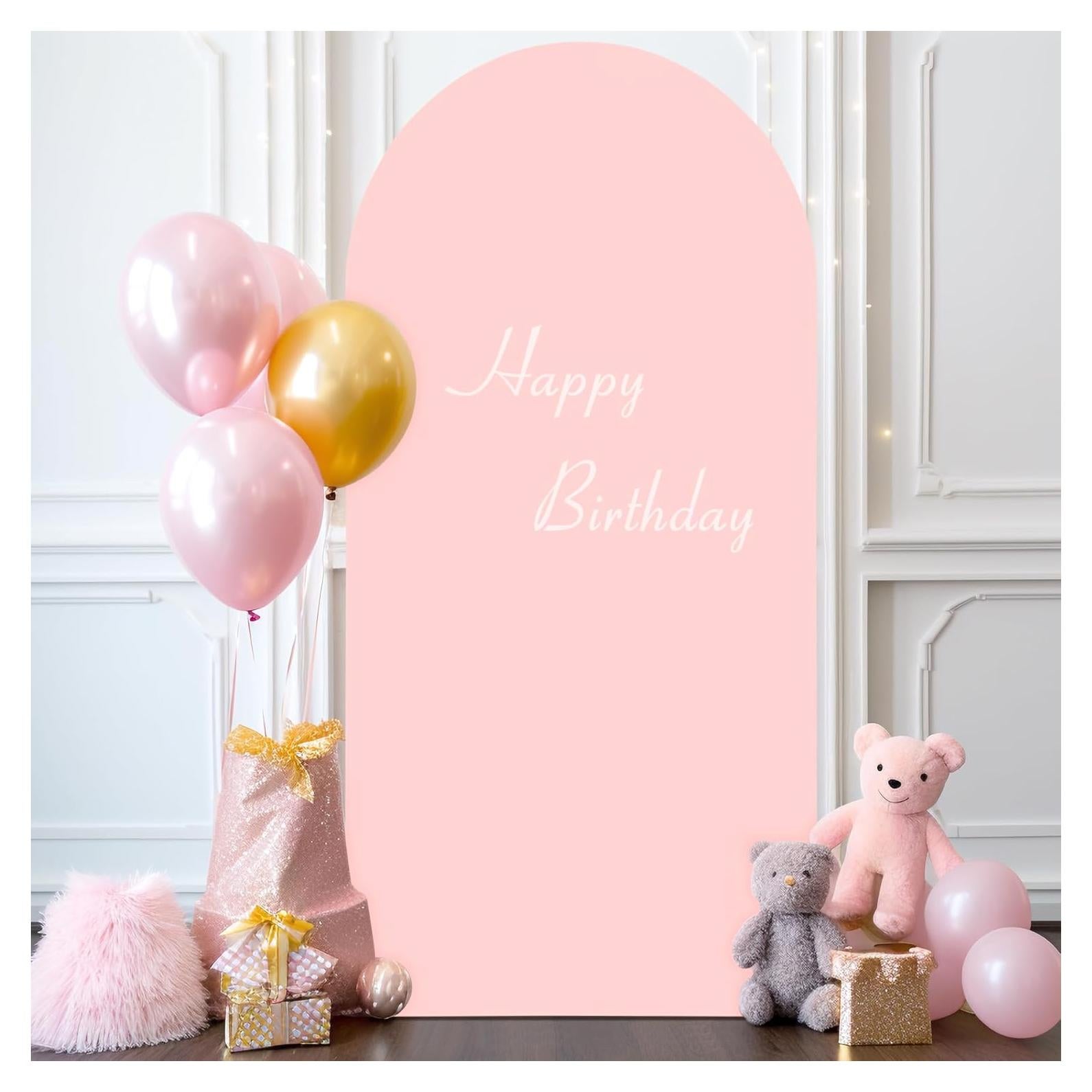 Cubierta de Fondo de Arco Rosa Polvoriento Spandex 2x1m