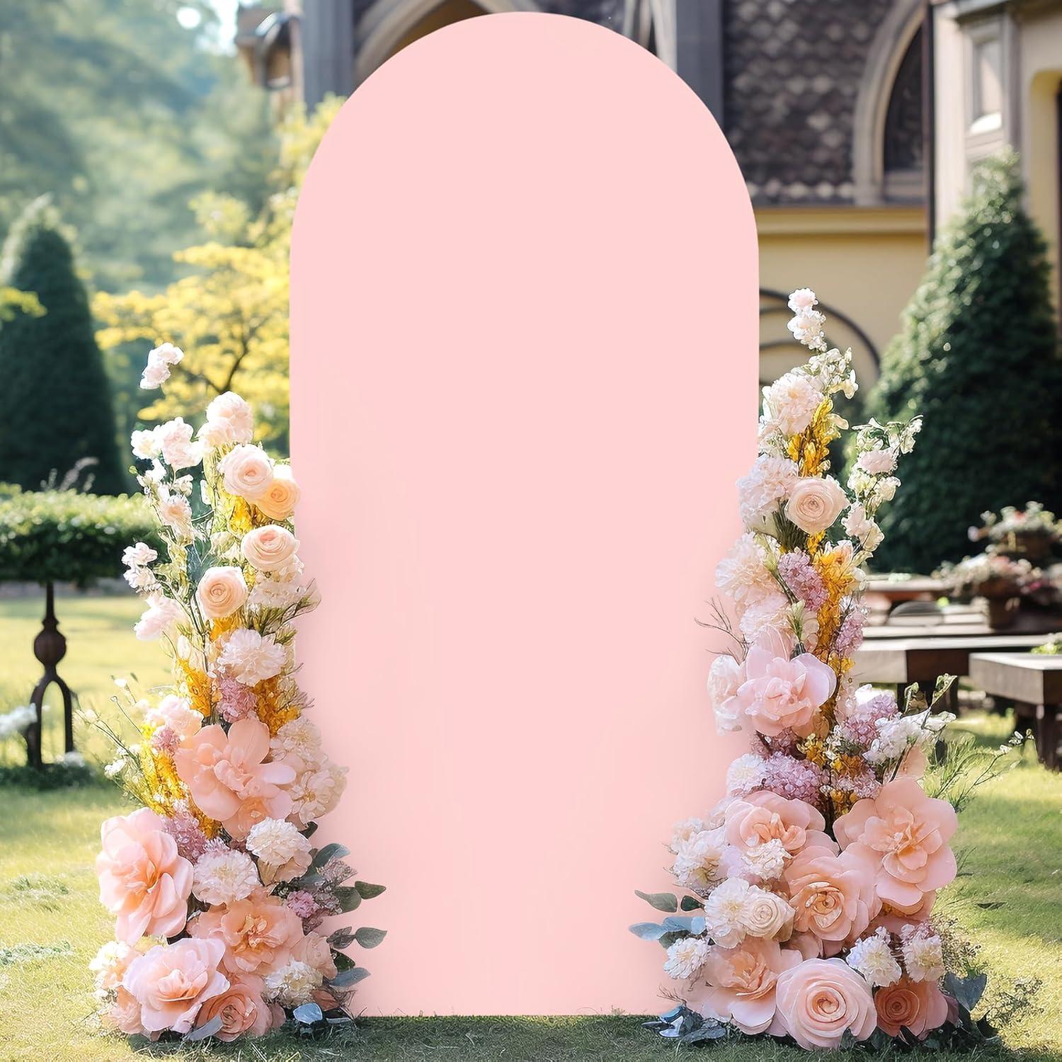 Cubierta de Fondo de Arco Rosa Polvoriento Spandex 2x1m