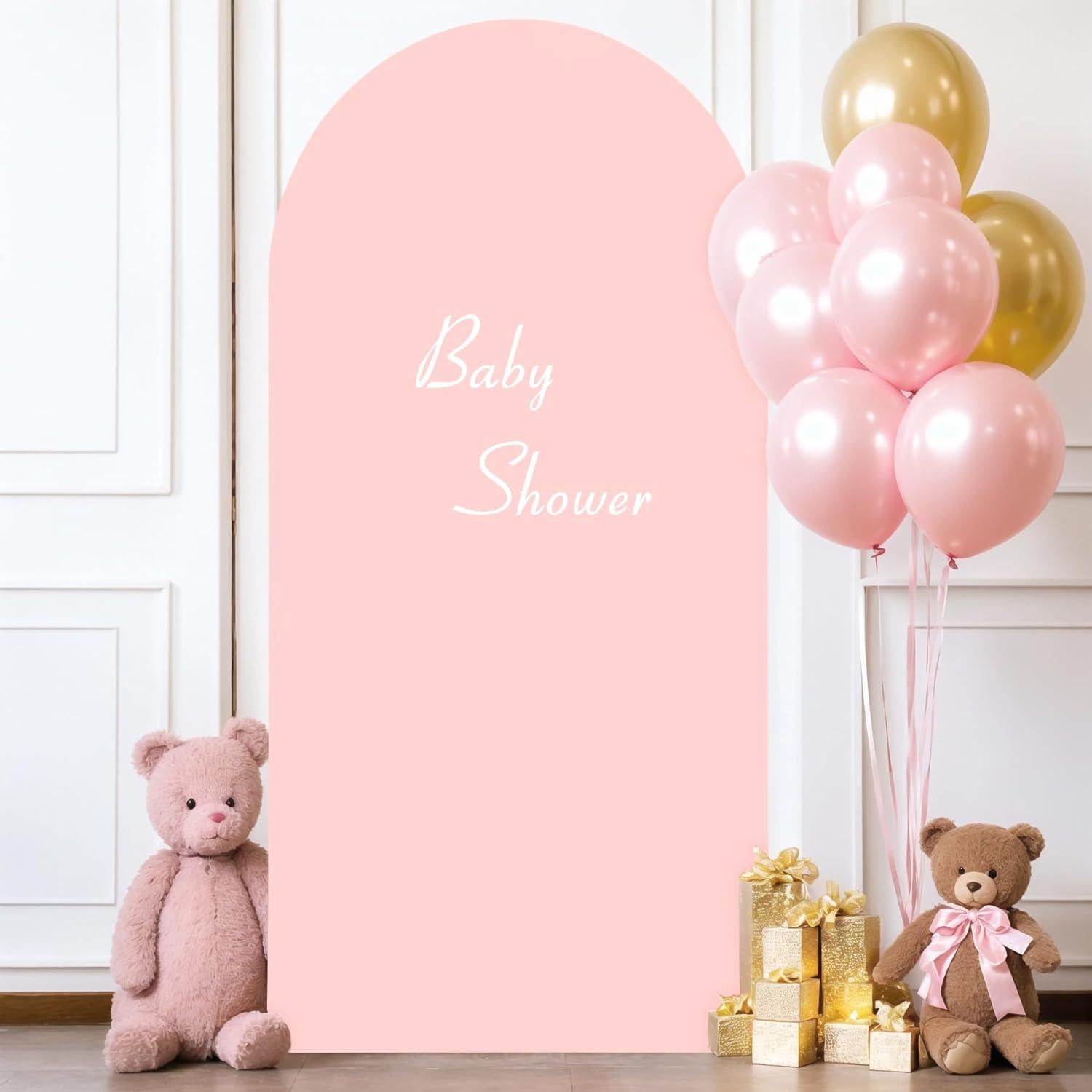 Cubierta de Fondo de Arco Rosa Polvoriento Spandex 2x1m