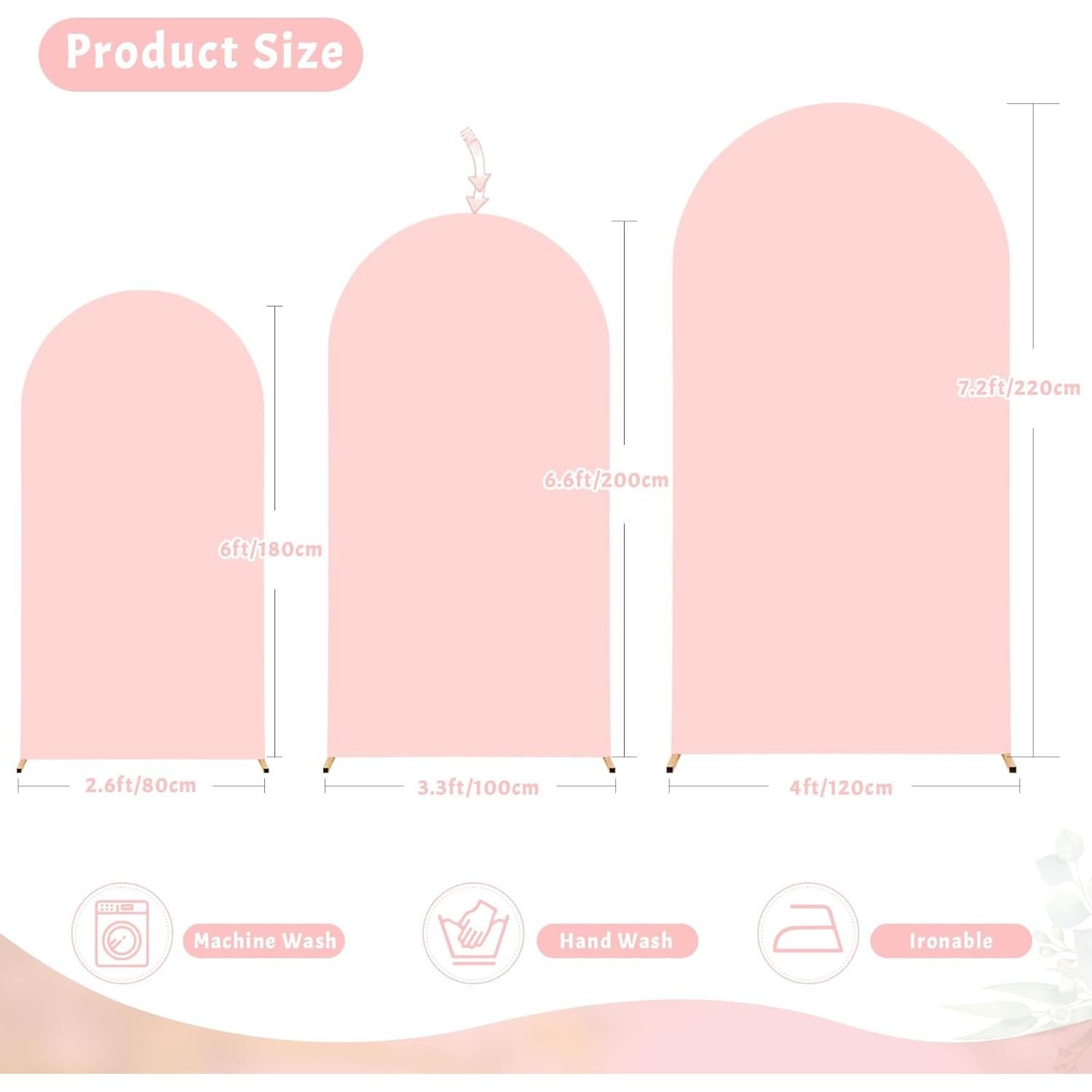 Cubierta de Fondo de Arco Rosa Polvoriento Spandex 2x1m