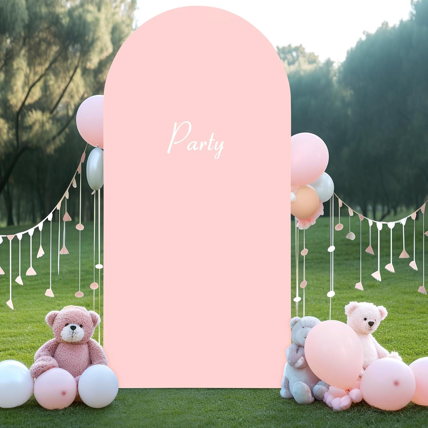 Cubierta de Fondo de Arco Rosa Polvoriento Spandex 2x1m