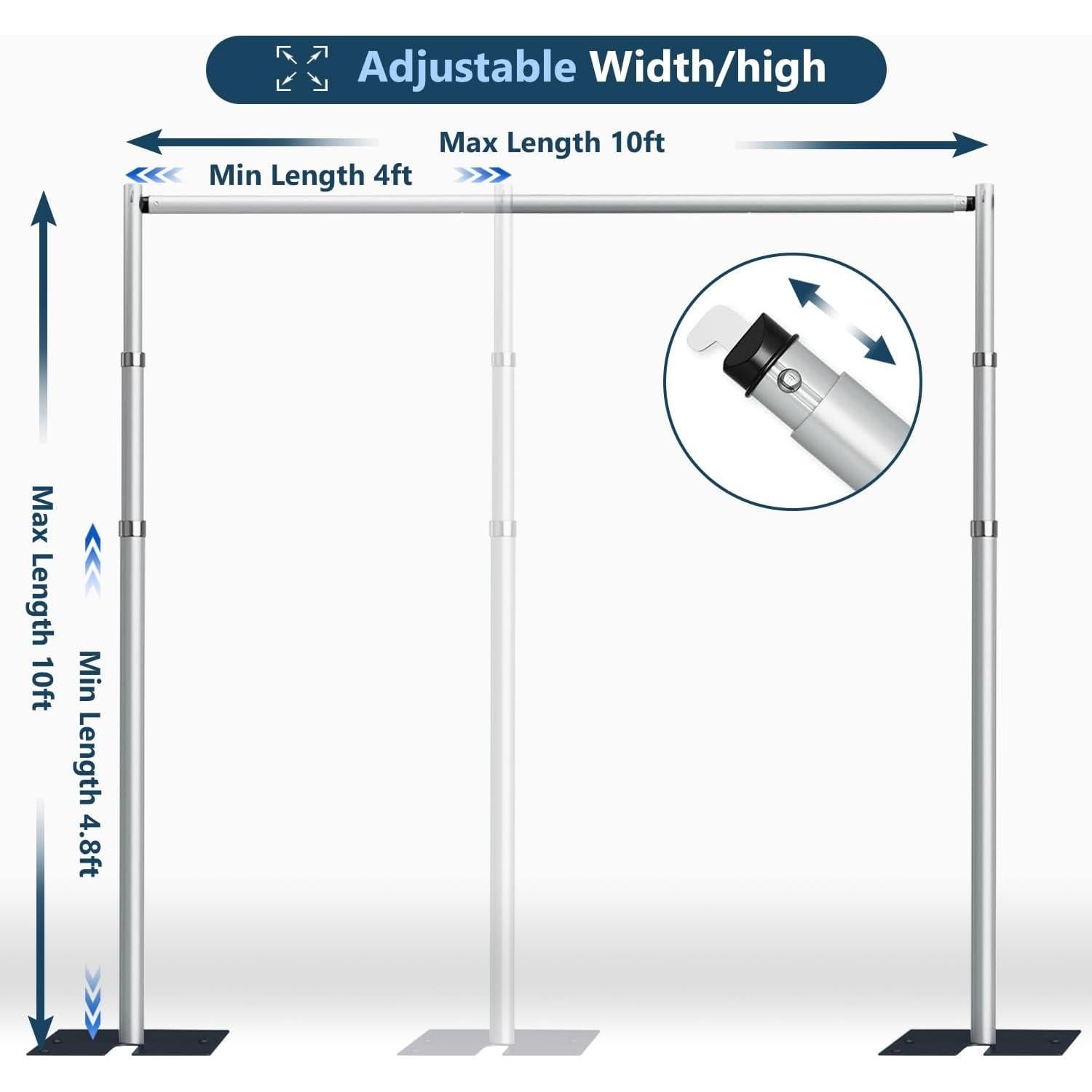 Kit de Soporte de Fondo de Tubo y Cortina SLOW DOLPHIN 3.76 cm