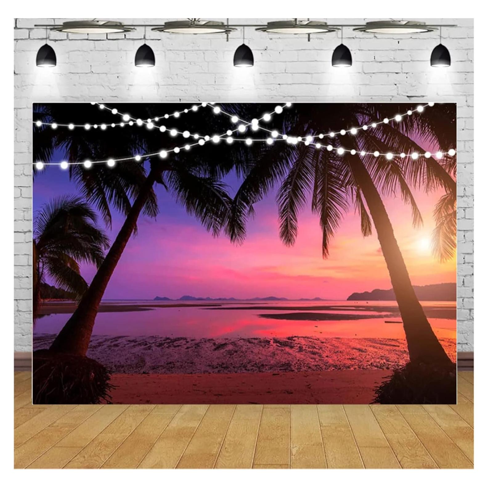 Fondo de Vinilo Playa Hawaiana 240x180cm GUANJIONG