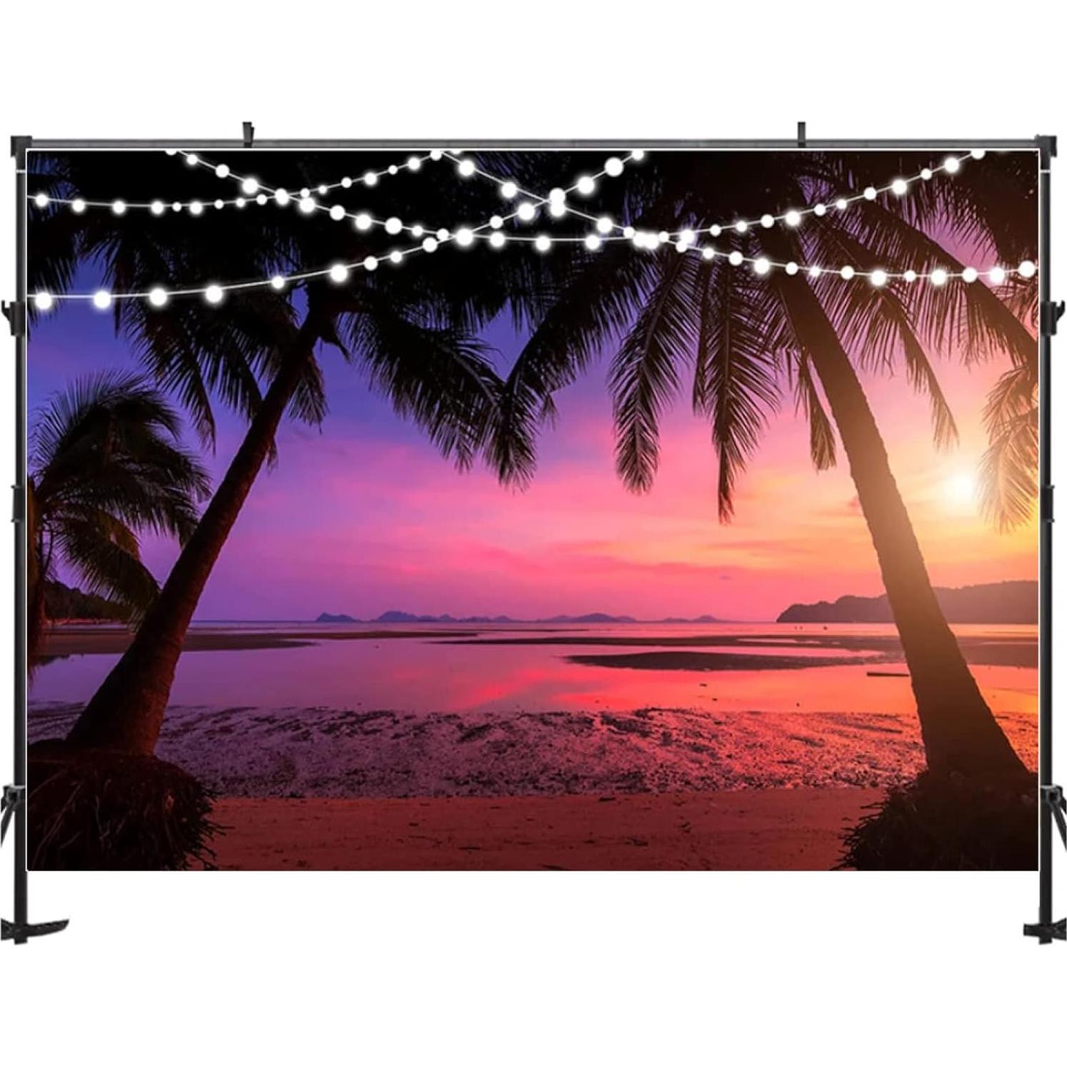 Fondo de Vinilo Playa Hawaiana 240x180cm GUANJIONG