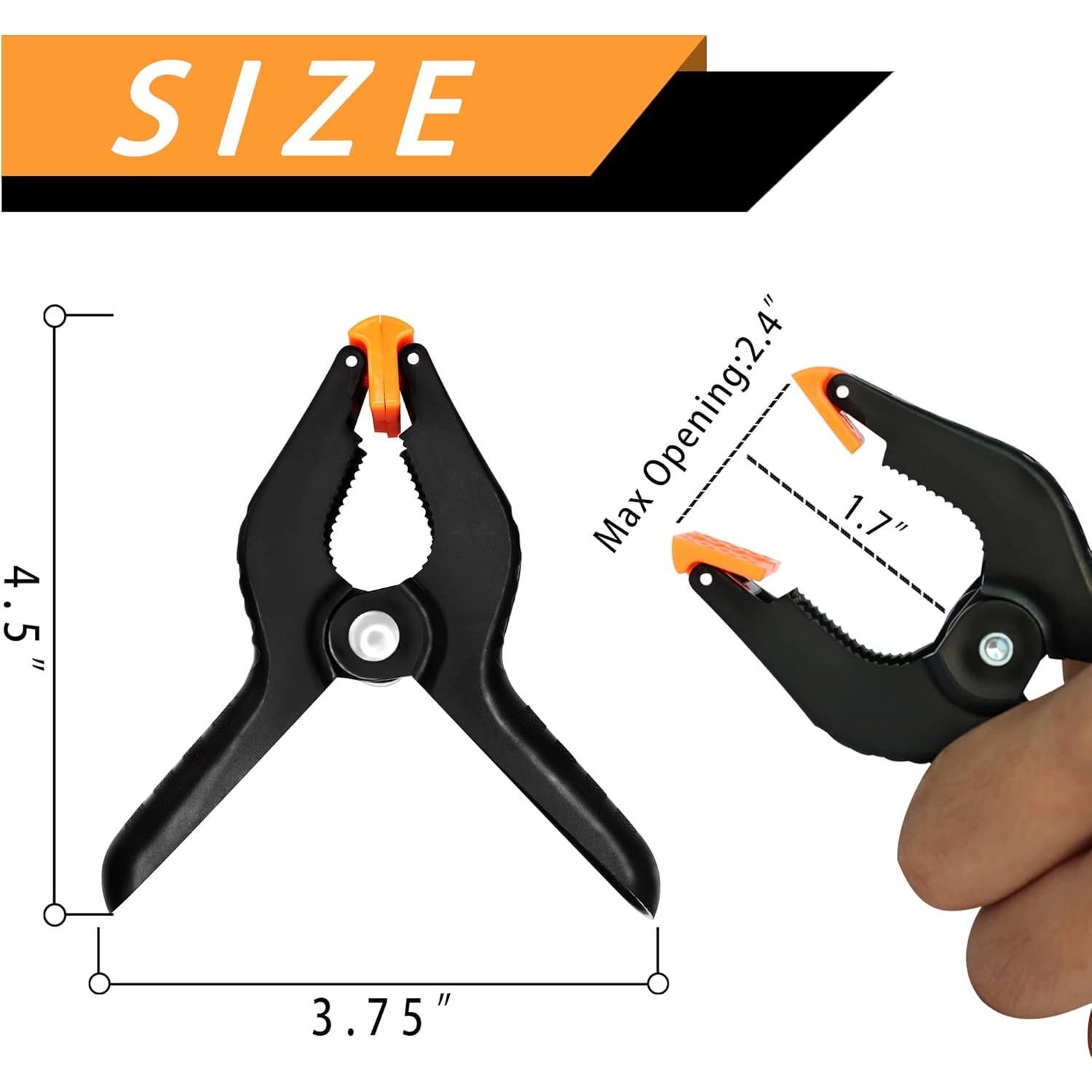 Juego de Pinzas de Resorte SAPITER - 14 Clips para Fondo Fotográfico