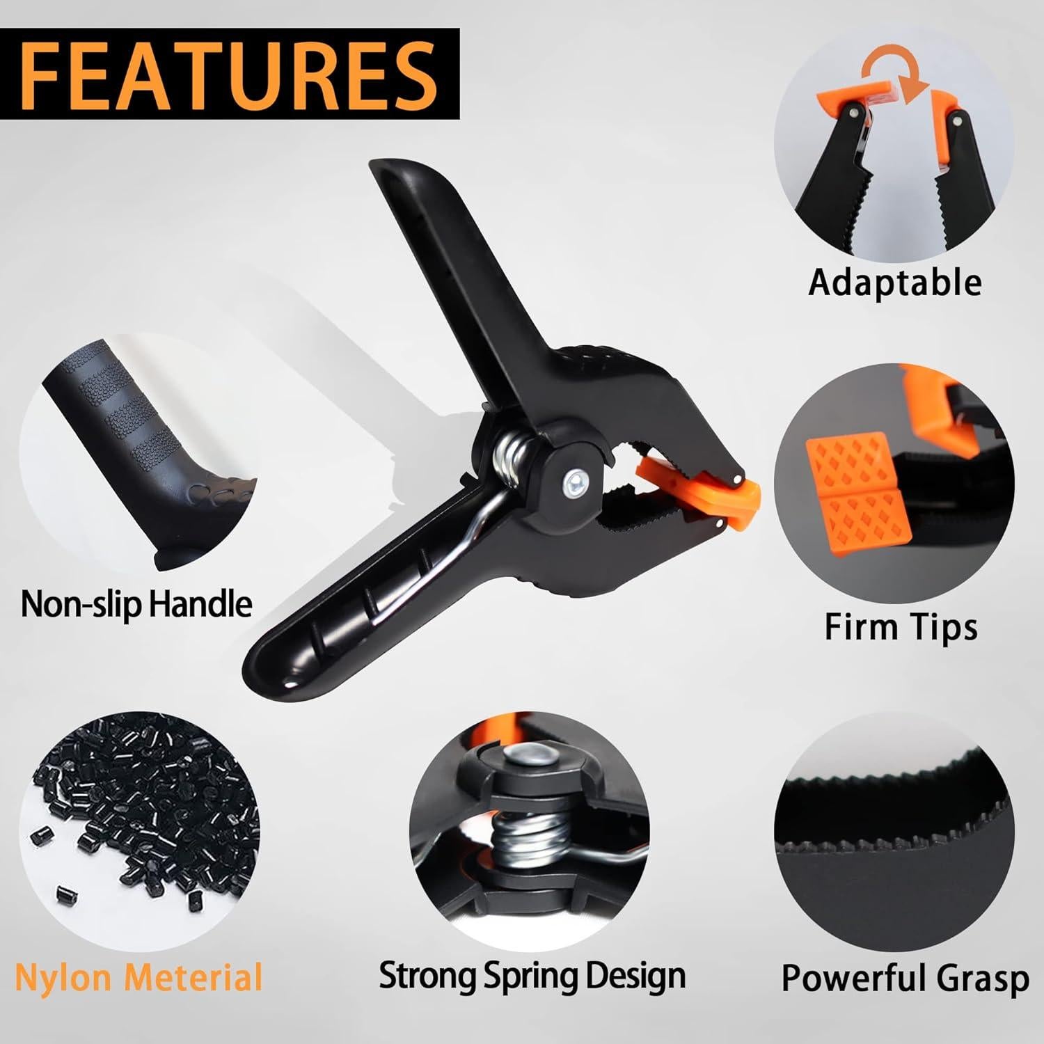 Juego de Pinzas de Resorte SAPITER - 14 Clips para Fondo Fotográfico