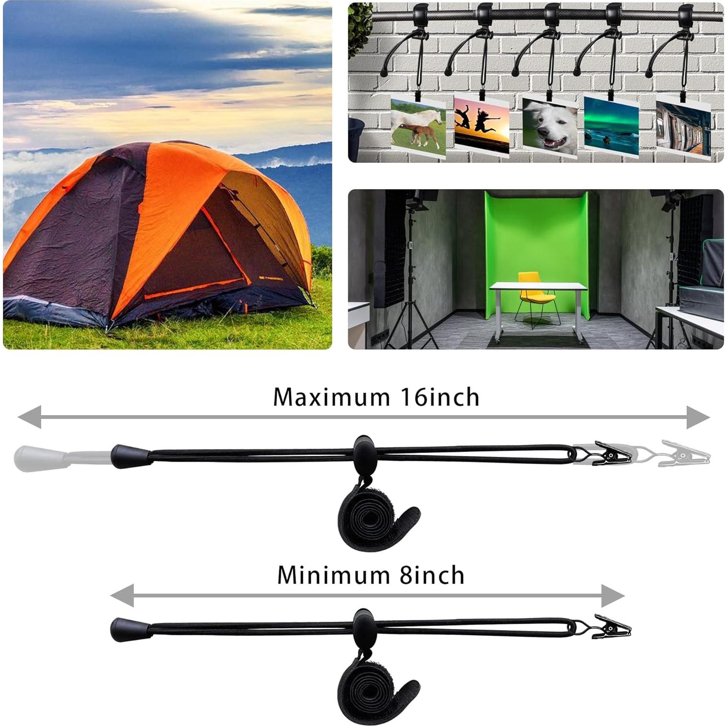 Juego de Pinzas de Resorte SAPITER - 14 Clips para Fondo Fotográfico