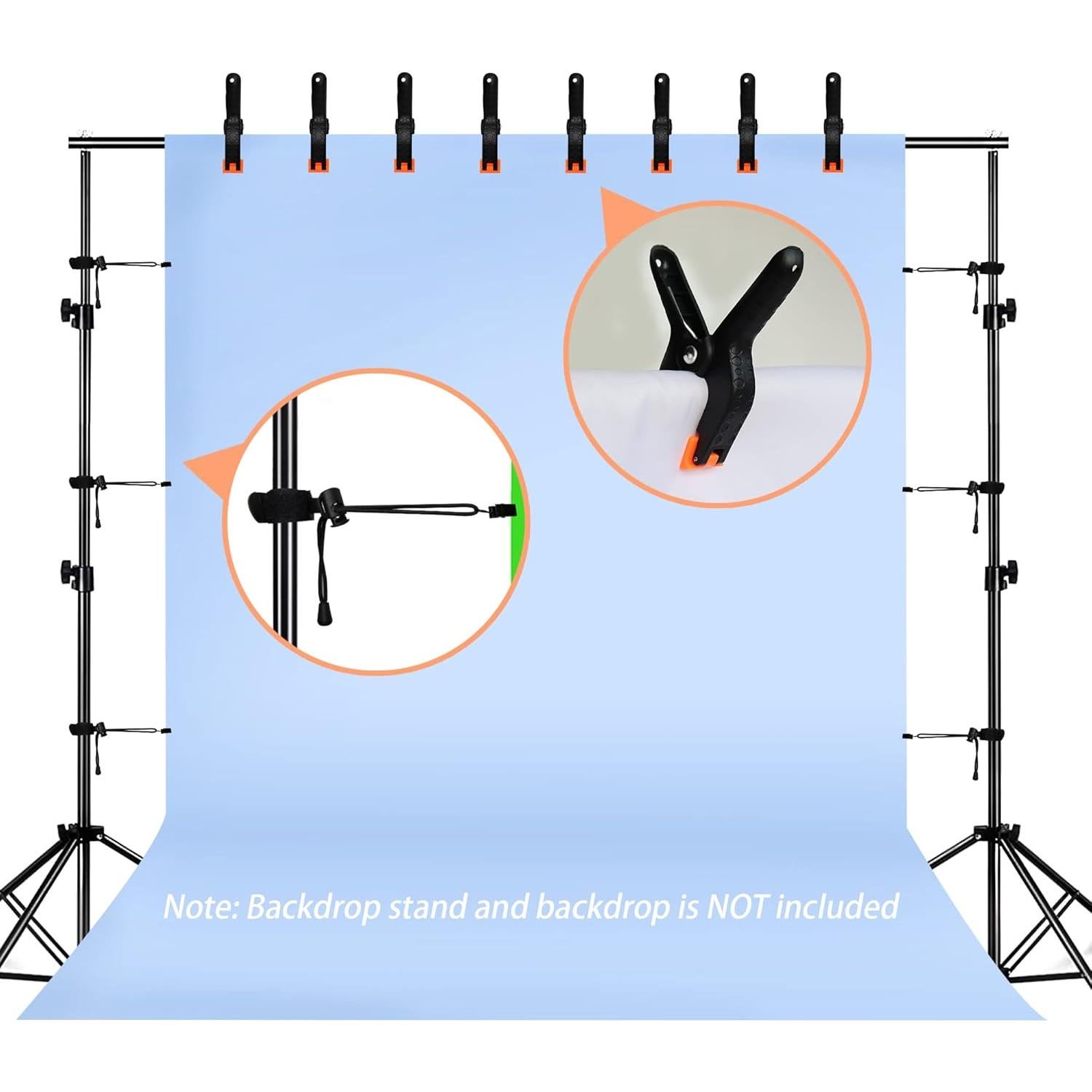 Juego de Pinzas de Resorte SAPITER - 14 Clips para Fondo Fotográfico