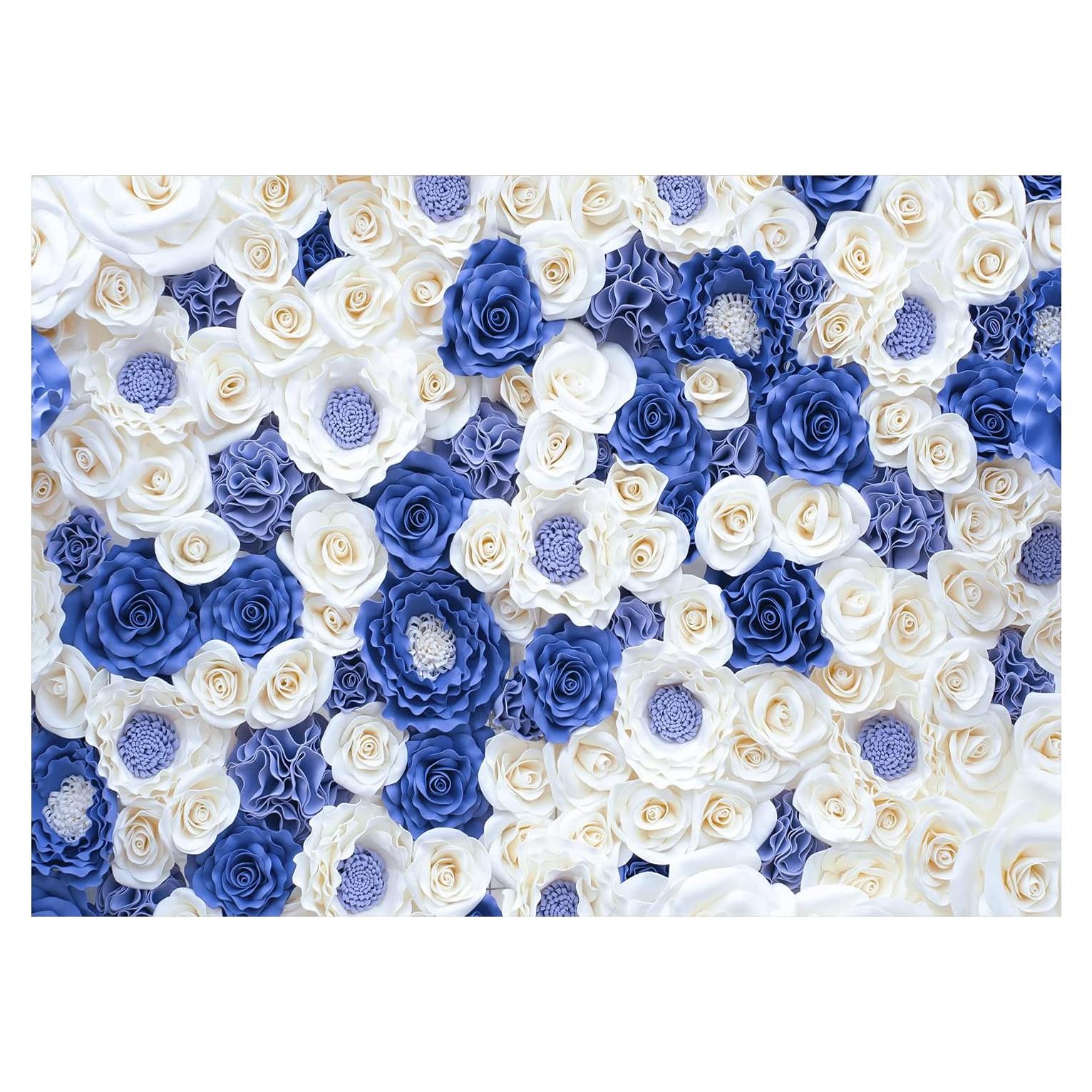 Fondo de Fotografía Vinilo 2.4x1.8m Flores Azules DH-87