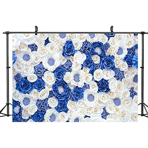 Fondo de Fotografía Vinilo 2.4x1.8m Flores Azules DH-87