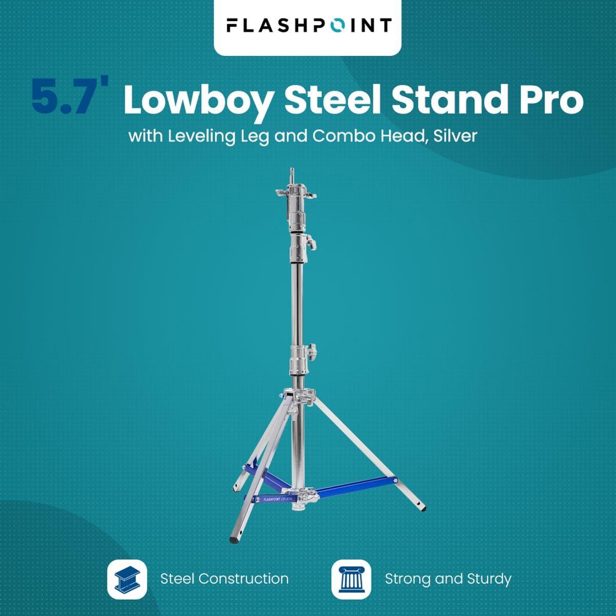 Soporte de Acero Lowboy Pro Flashpoint 1.70m con Pierna Niveladora