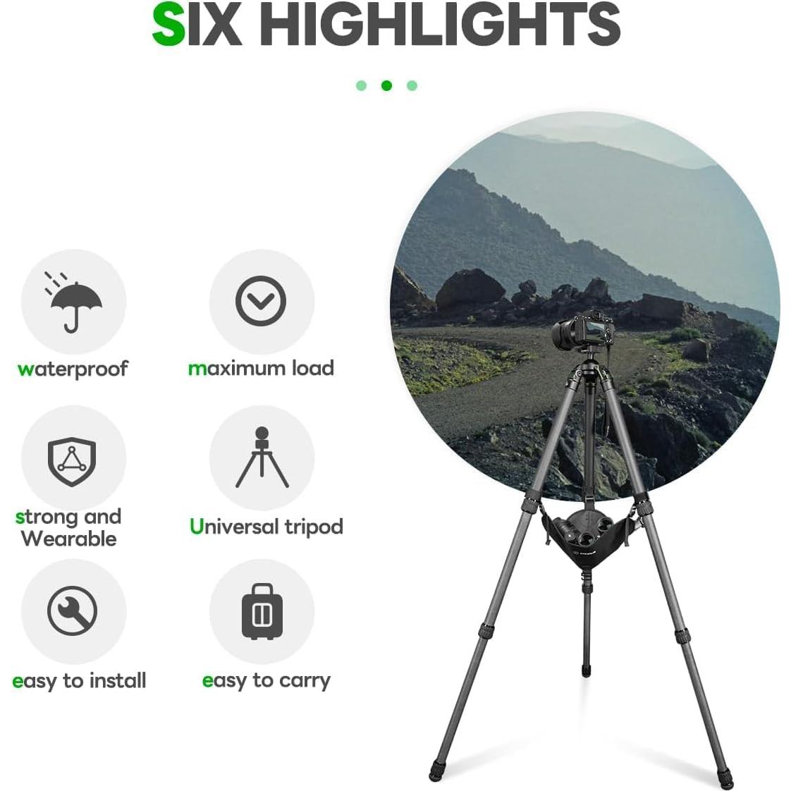 Bolsa de Piedra para Trípode FANAUE TS-01, 130g, Ajustable