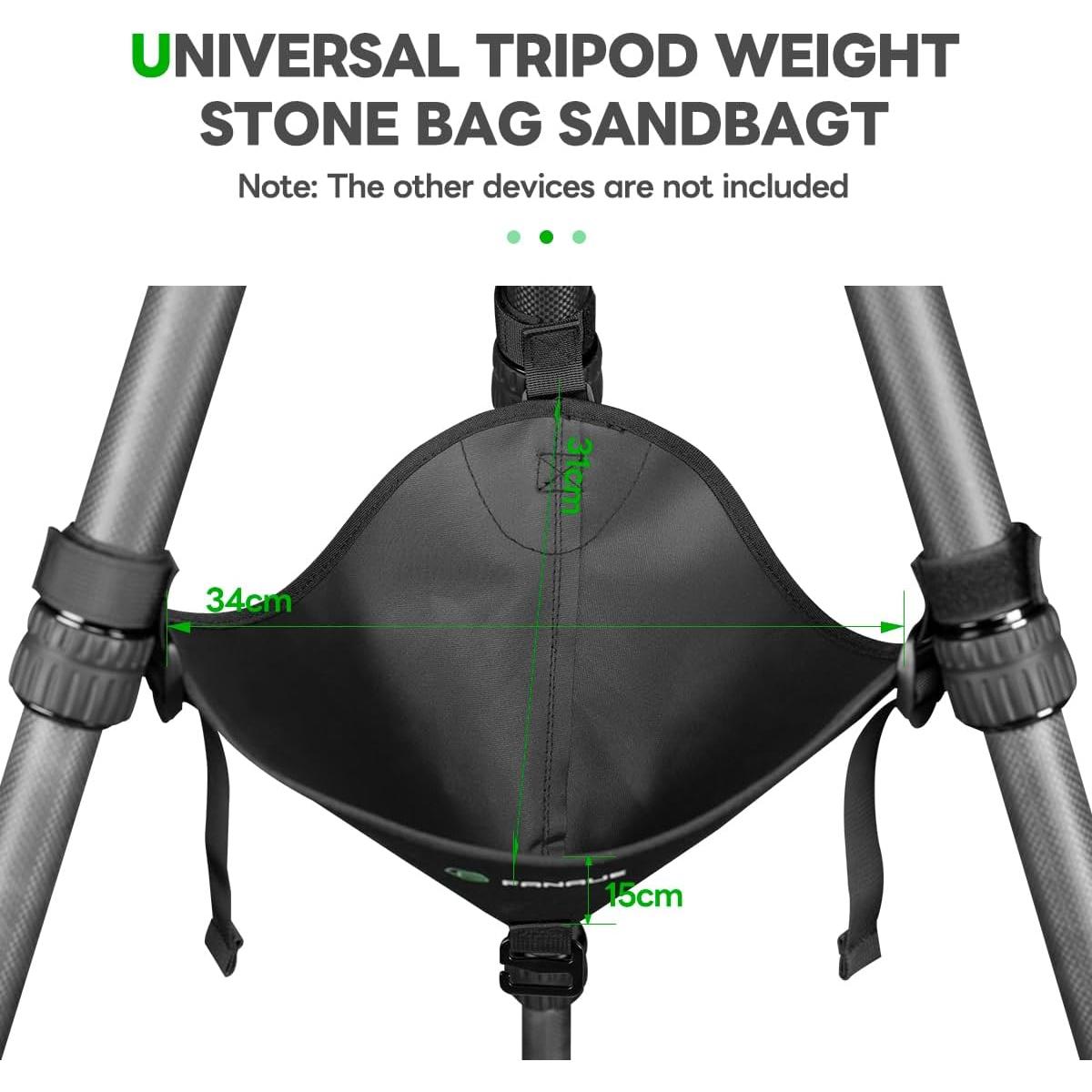 Bolsa de Piedra para Trípode FANAUE TS-01, 130g, Ajustable