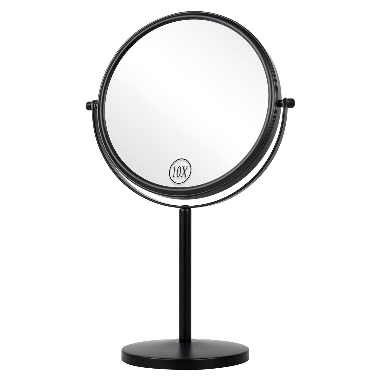 Espejo de Maquillaje ALHAKIN 20 cm Doble Cara 1X/10X Negro