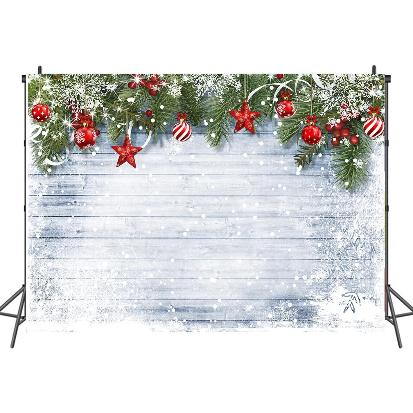 Fondo de Fotografía Navidad 2.4x1.8m Vinilo Hnzwbxg