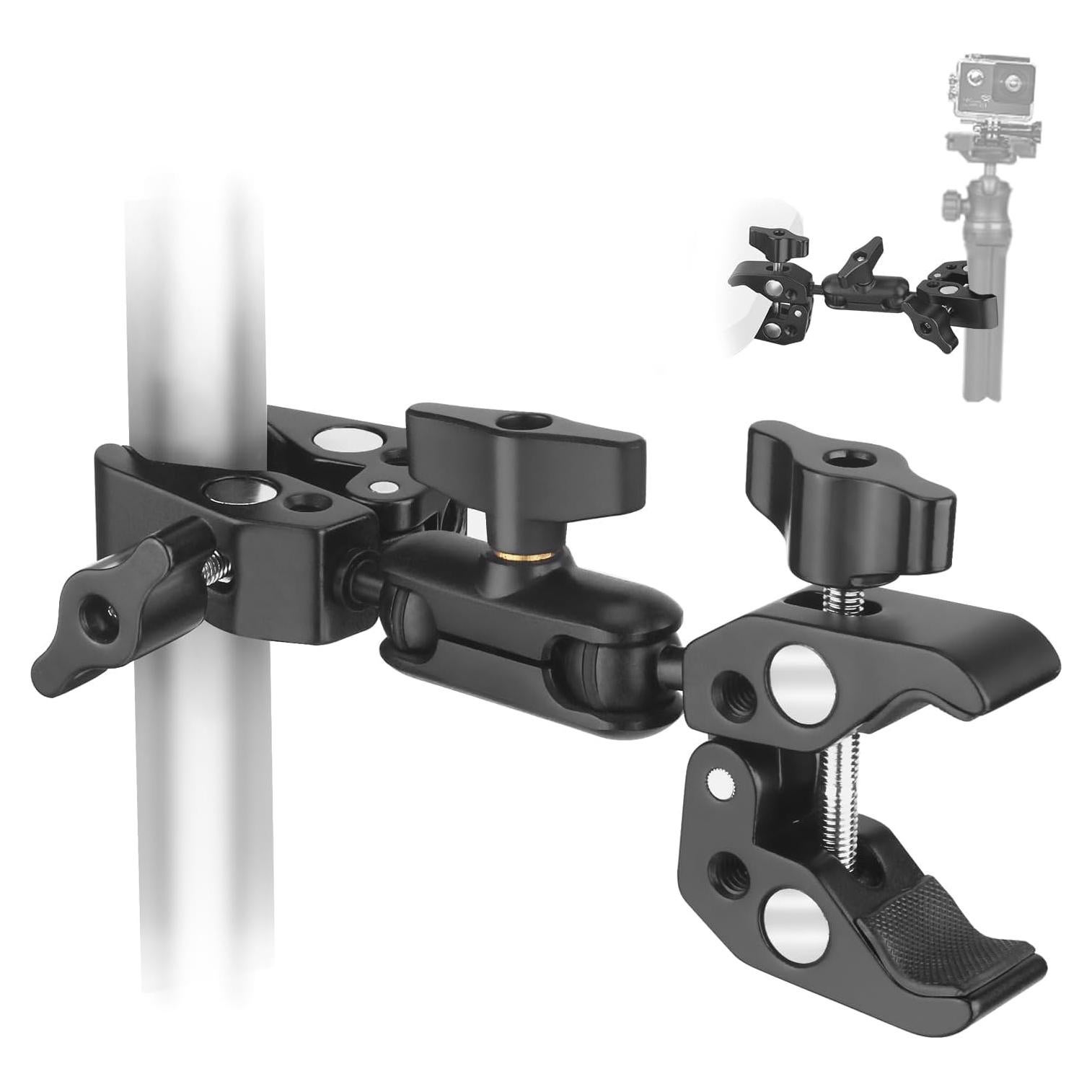 Soporte de cámara YAYOYA CB08 con abrazadera doble y brazo mágico