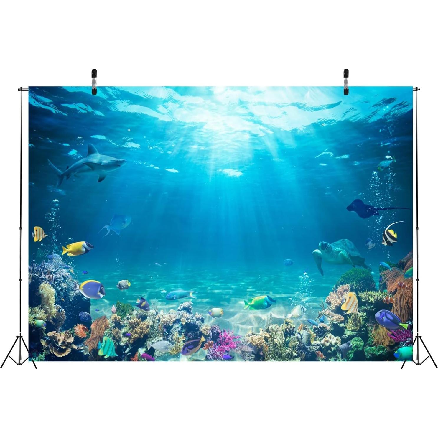 Fondo Submarino BELECO 2.7x1.8m Tela Fotografía Playa
