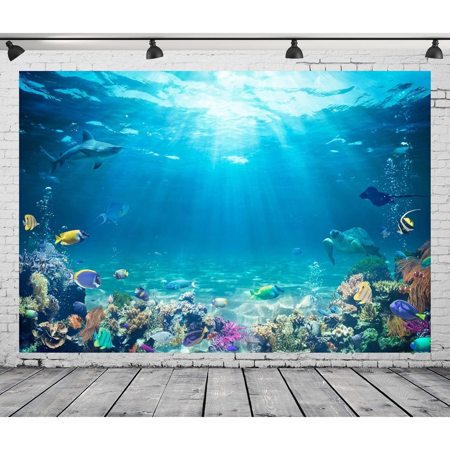Fondo Submarino BELECO 2.7x1.8m Tela Fotografía Playa