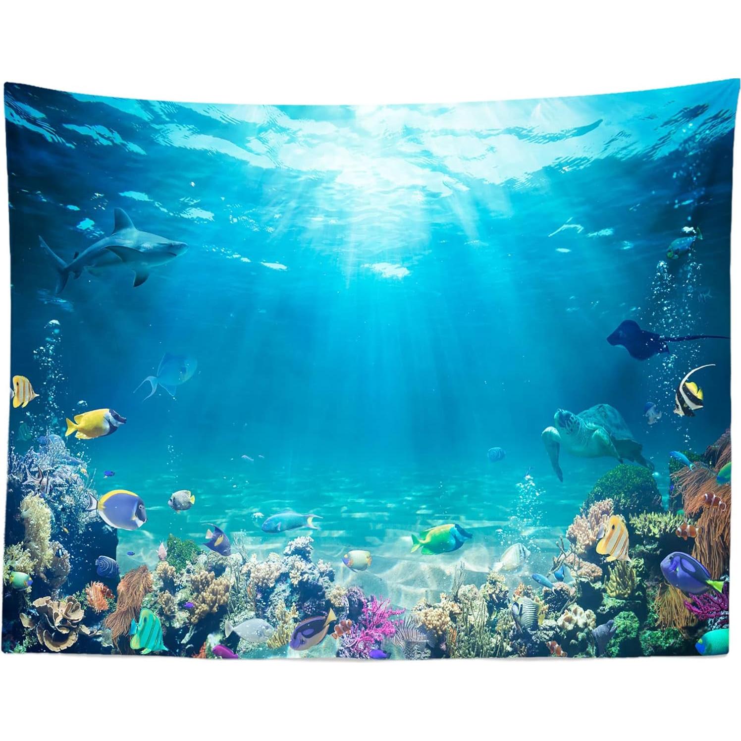 Fondo Submarino BELECO 2.7x1.8m Tela Fotografía Playa