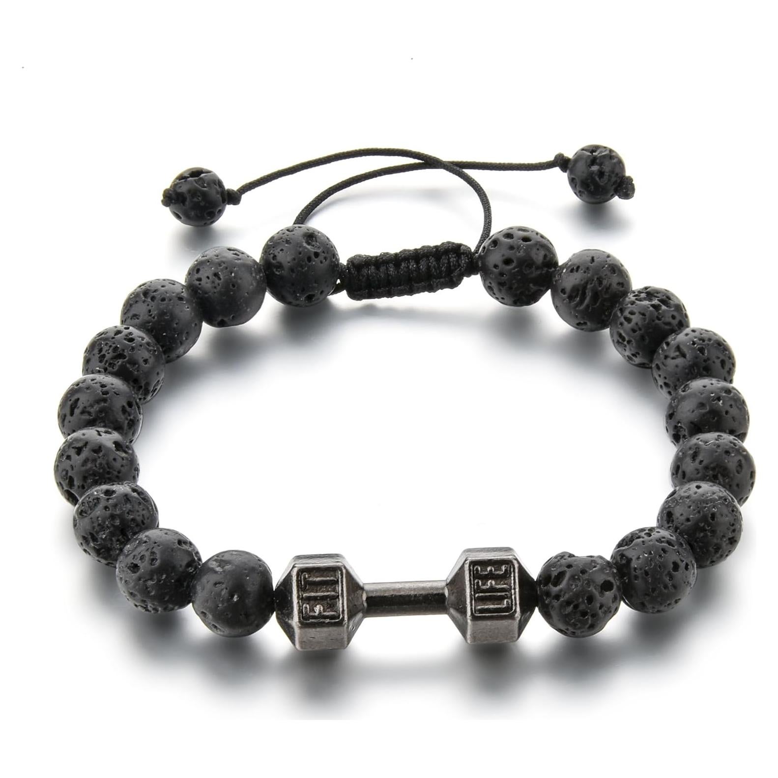 Pulsera de Lava y Perlas Difusoras Manhattan Edge 19.81 cm