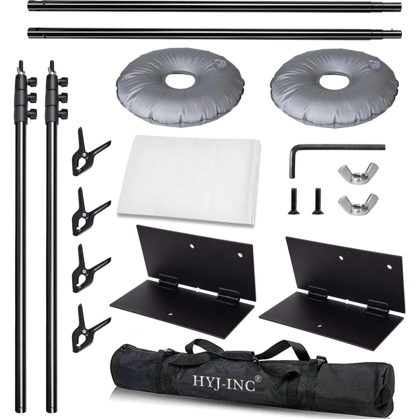 Kit de Estudio Fotográfico HYJ-1028 con Fondo Muselina 3.66x3.05m