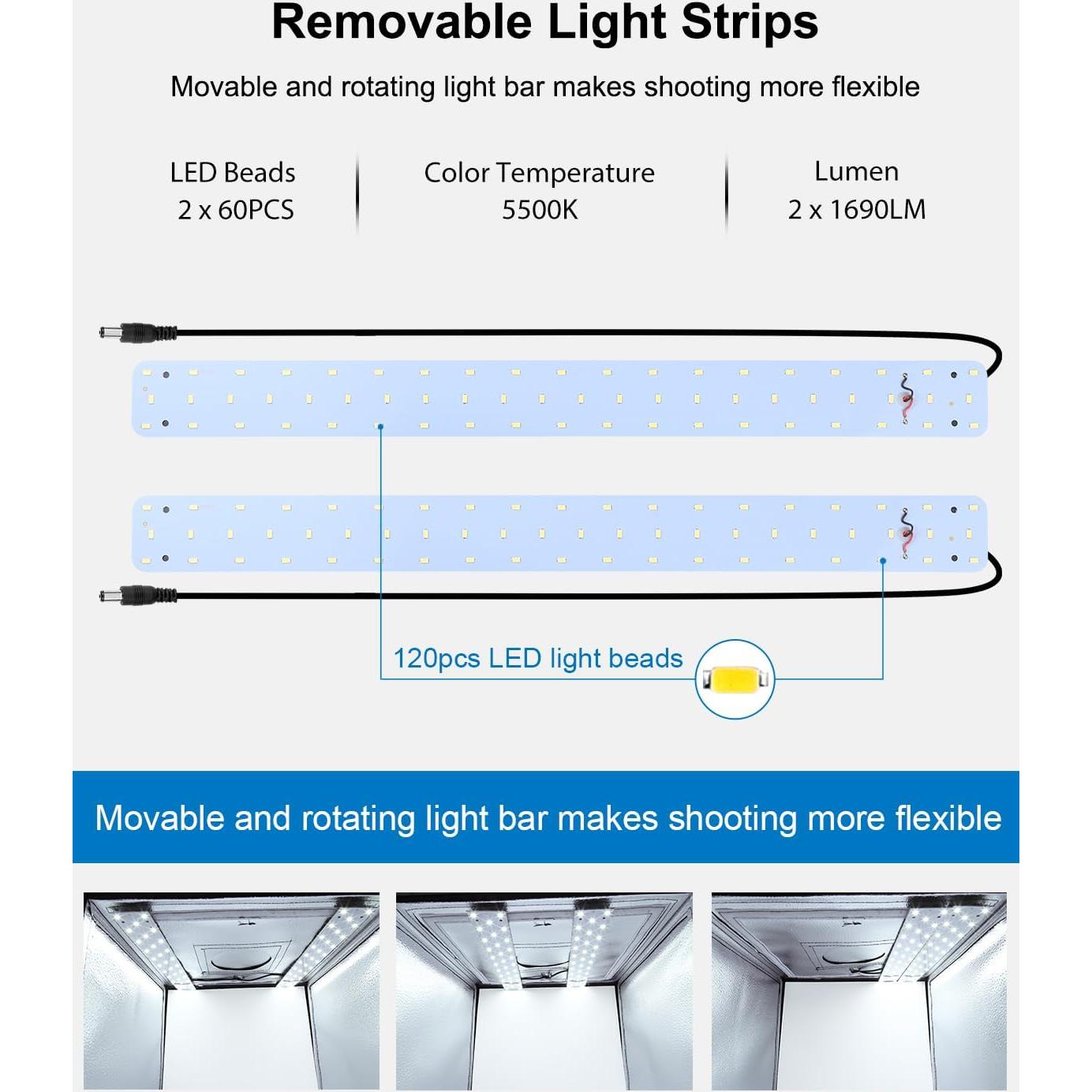 Caja de Luz Fotográfica PULUZ 60x60cm con 6 Fondos y LED
