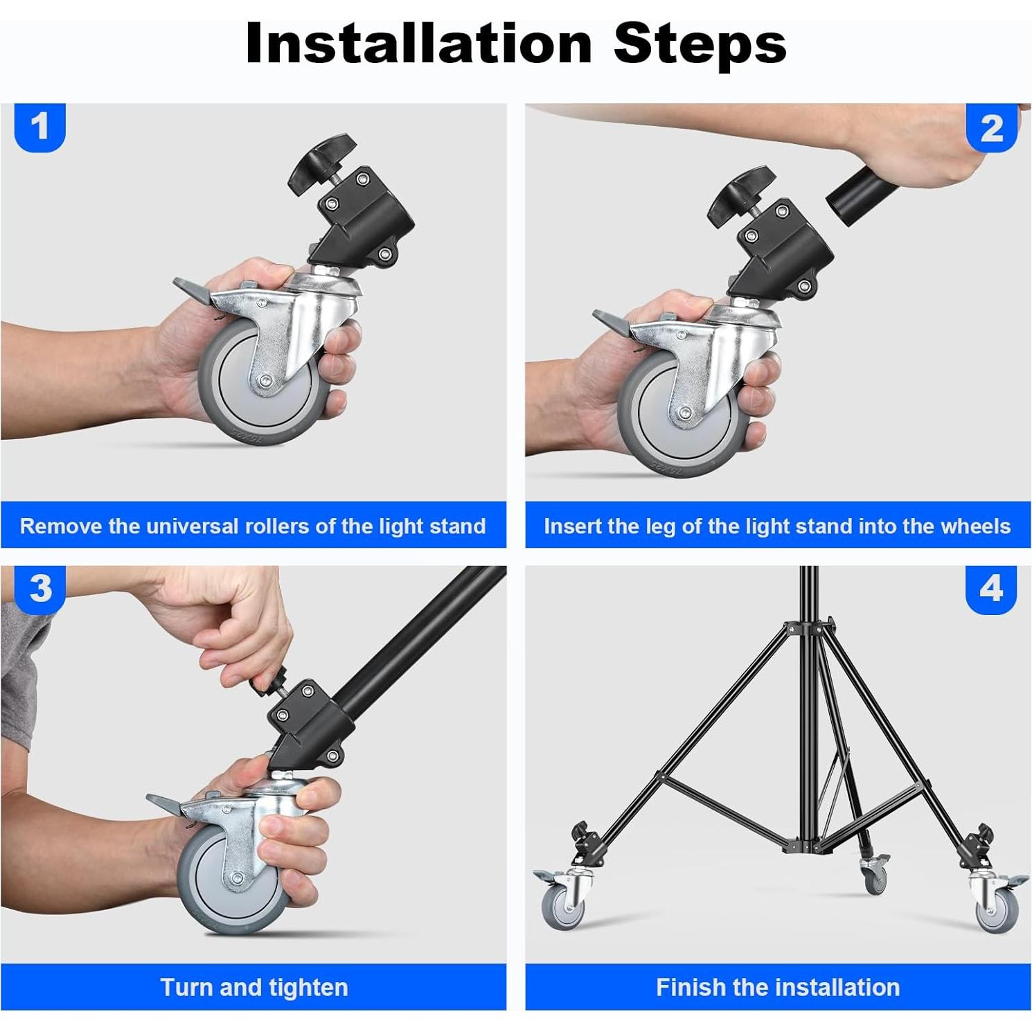 Ruedas Giratorias Profesionales Soonpho 3 Paquetes 22mm