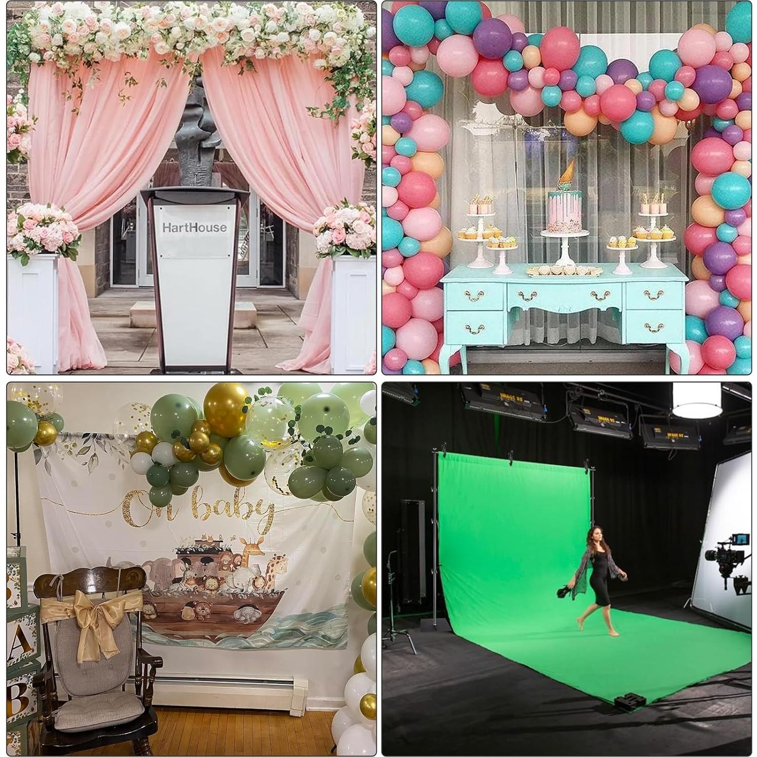 Soporte de Fondo Ajustable SLOW DOLPHIN 3x2.6m con Base de Acero