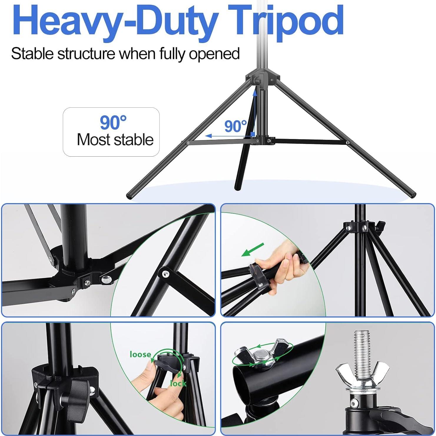 Soporte de Fondo Ajustable FOTOCREAT 2x2m con Accesorios