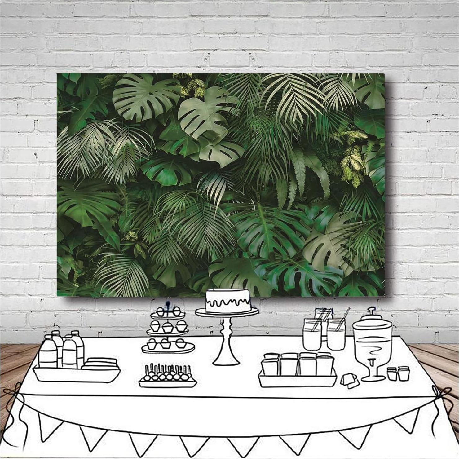 Fondo de Fotografía Verde Tropical 240x180 cm Qian