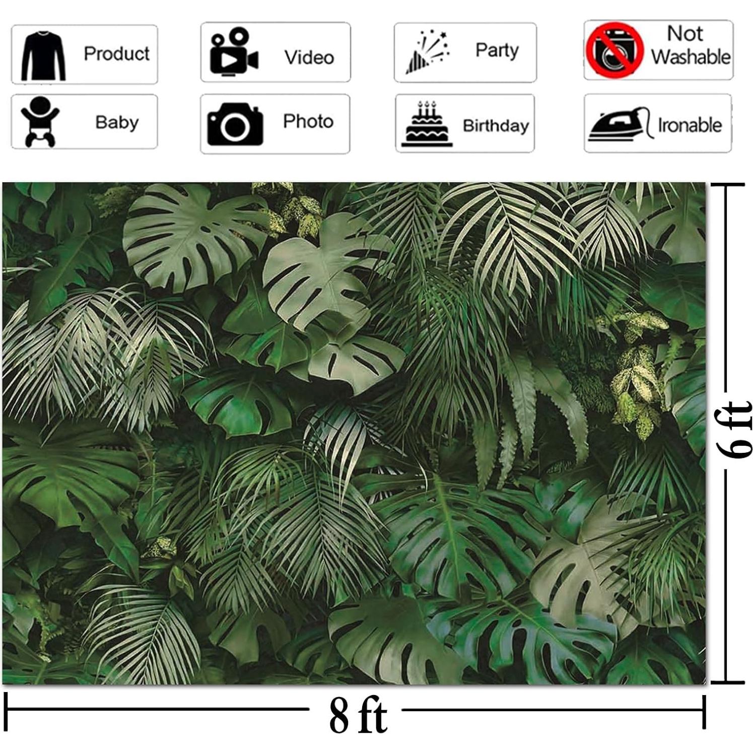 Fondo de Fotografía Verde Tropical 240x180 cm Qian