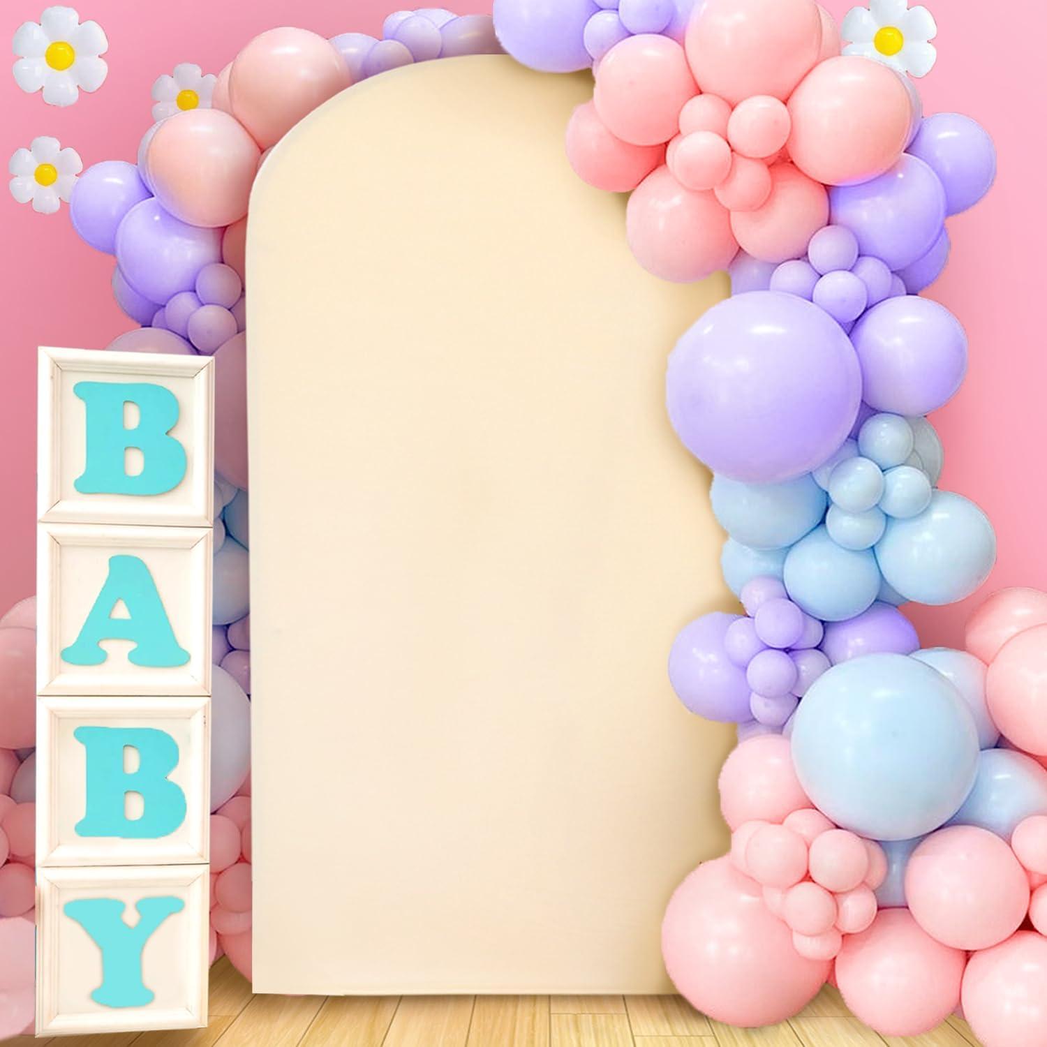 Cubierta de Arco de Spandex Beige MODFUNS 2.4m para Bodas