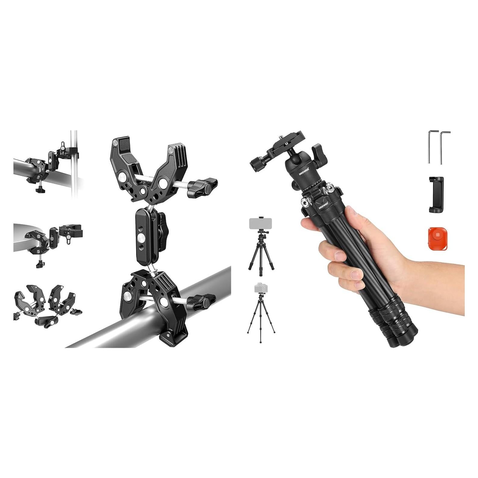 Soporte de Cámara NEEWER con Brazo Mágico y Trípode Mini